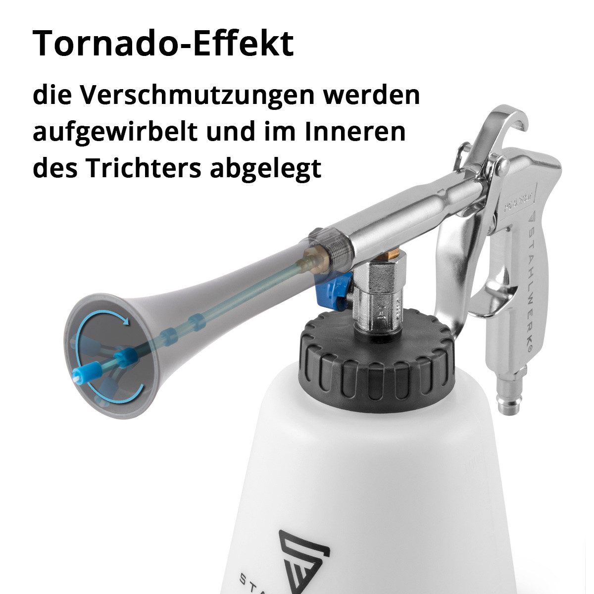 STAHLWERK Ausblaspistole Druckluft-Reinigungspistole RP-90 ST mit Zubehör-Set, Packung, 1-tlg.