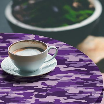 Abakuhaus Tischdecke Rundum-elastische Stofftischdecke, Camo Print Lila Getönten Camouflage