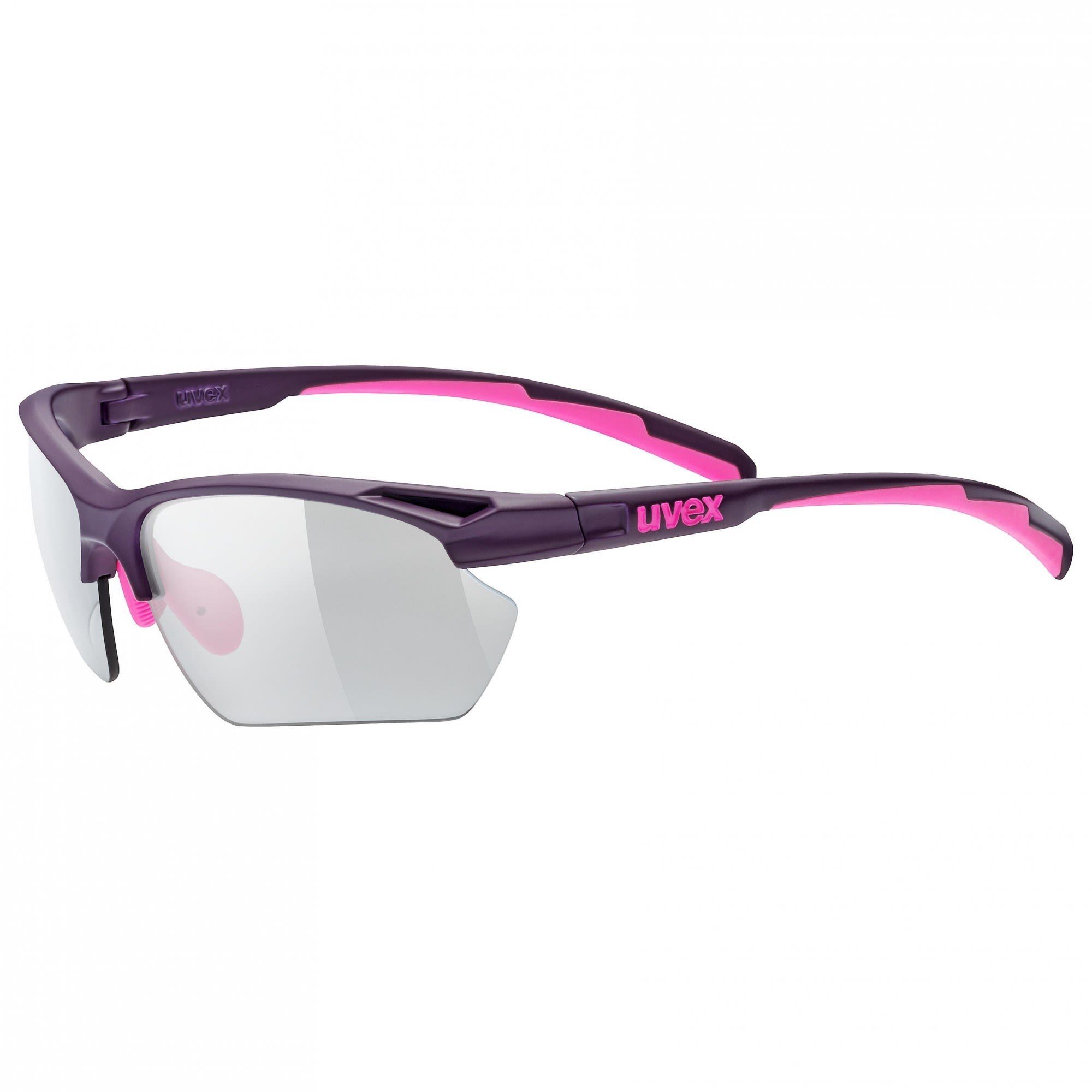 Uvex Sportbrille Uvex Sportstyle 802 Small Vario Accessoires Purple Pink Mat - Variomatic Smoke Cat. 1-3 | 