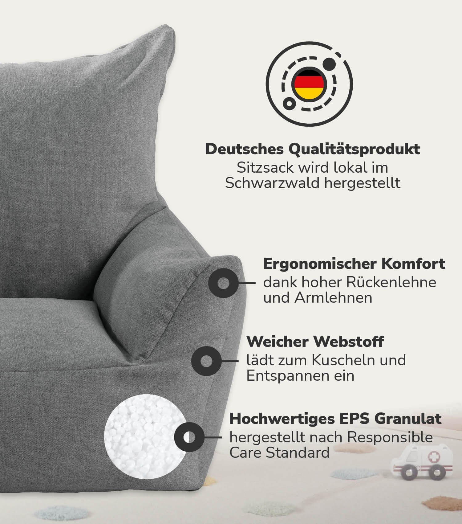mokebo Kindersessel Der Pausenheld (Anthrazit), Kinder günstig online kaufen