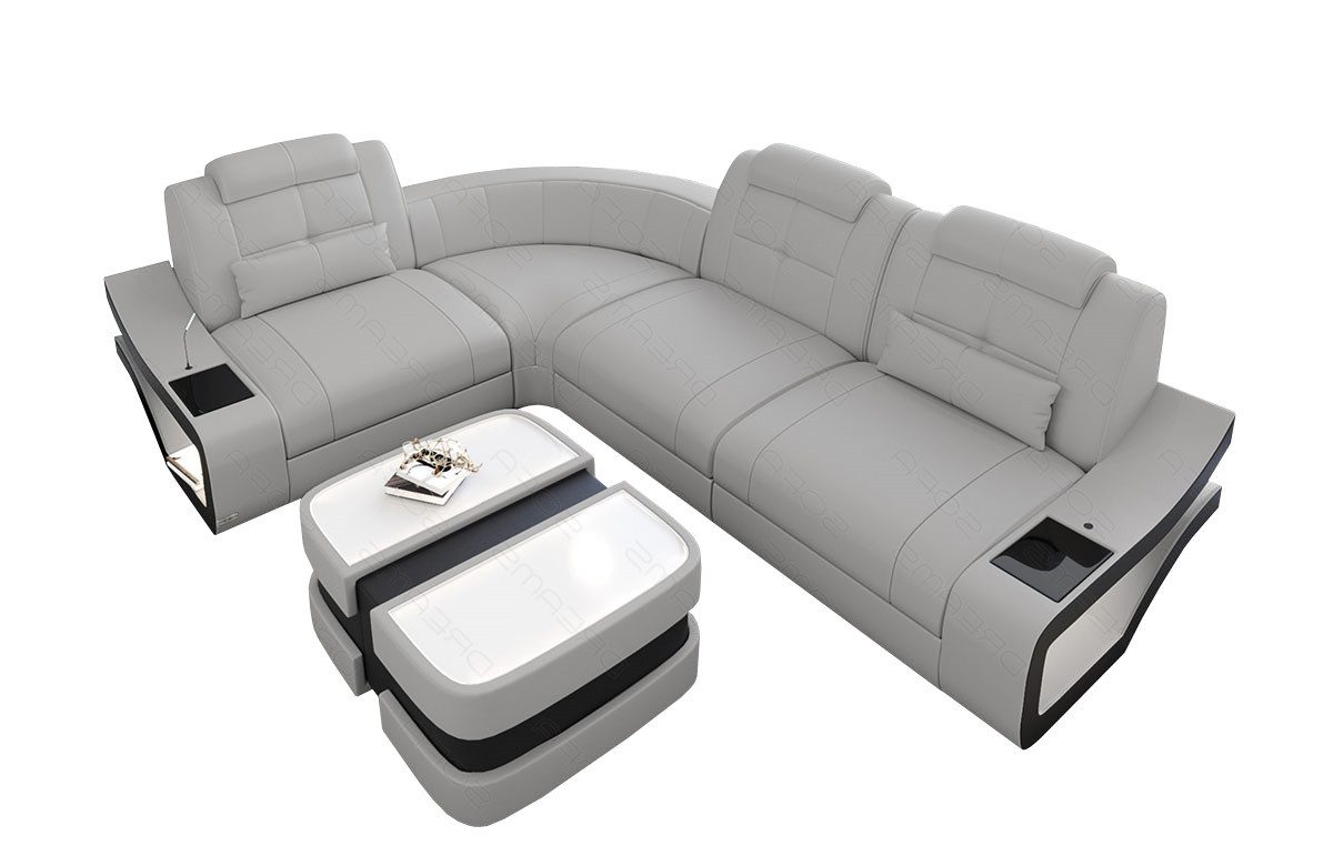 Sofa Dreams Ecksofa Leder Sofa Couch günstig online kaufen