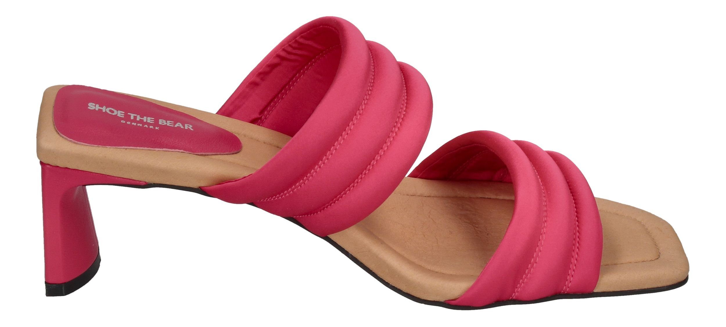 SHOE THE BEAR SYLVI PADDED STRAP Pantolette Pink Satin