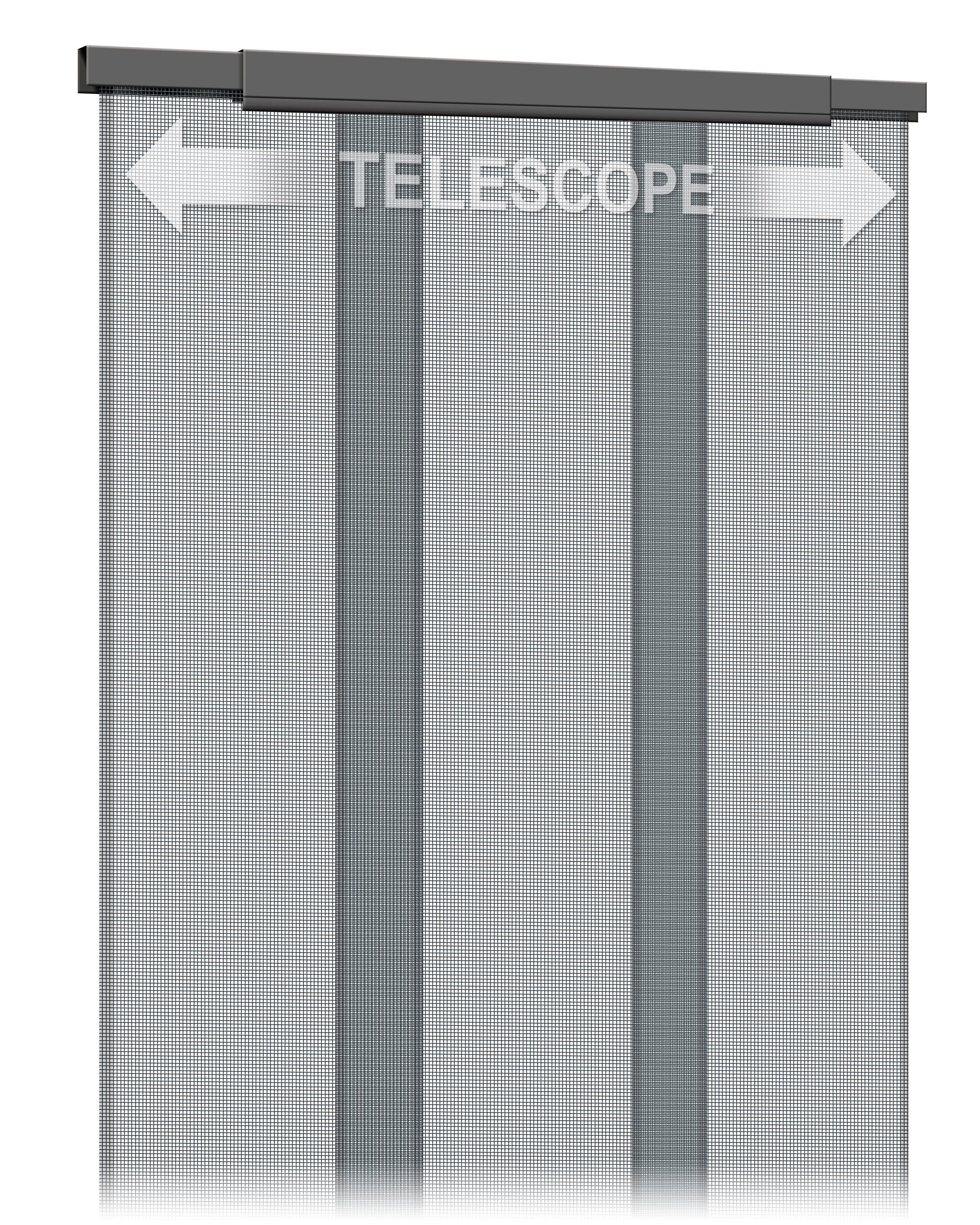 SCHELLENBERG Insektenschutz-Vorhang Telescope, für 220 aus anthrazit, x Balkontür Fliegengitter 70-95 Polyester, cm, und 50655 Terrassentür