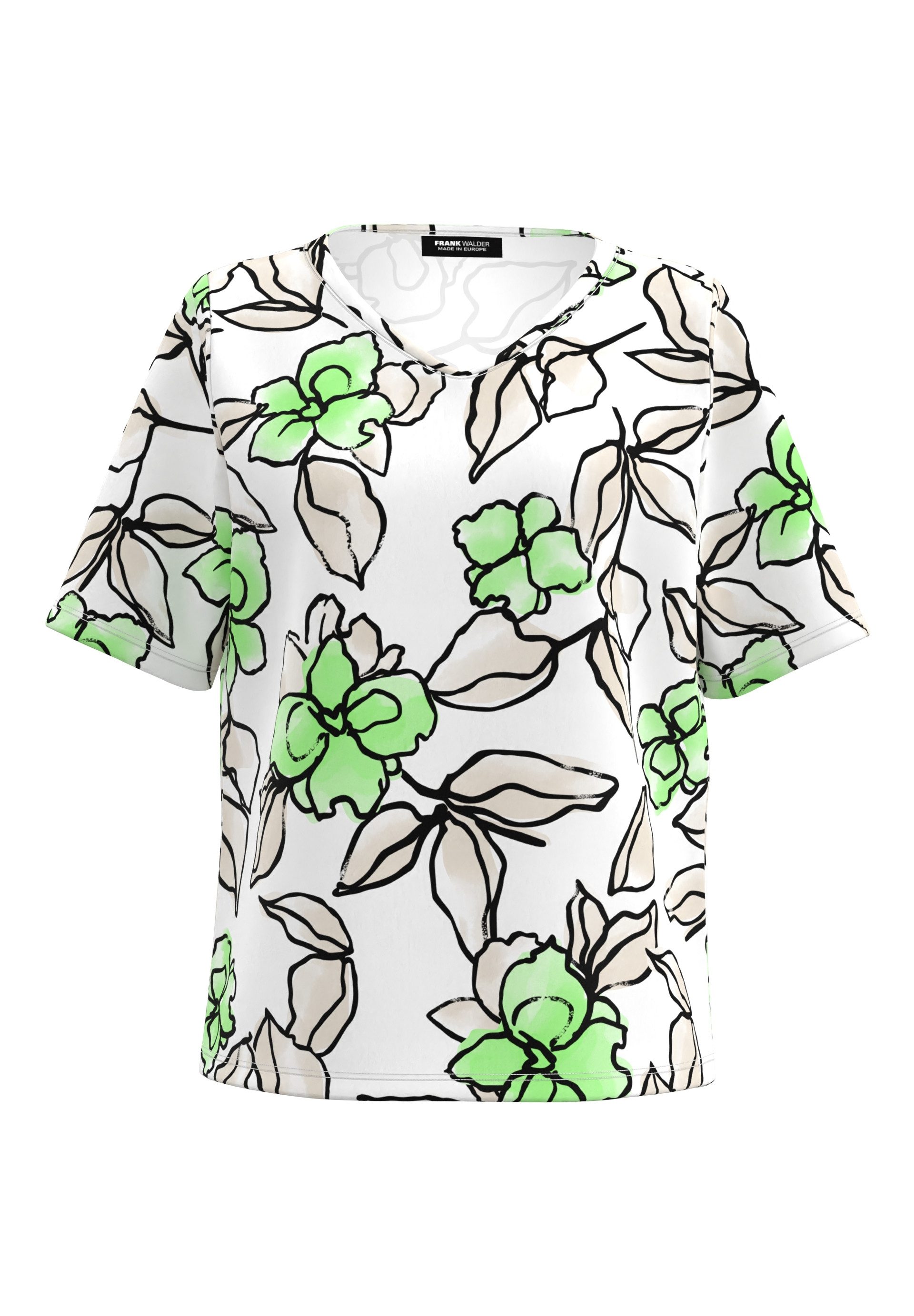 FRANK WALDER T-Shirt mit Blumenprint