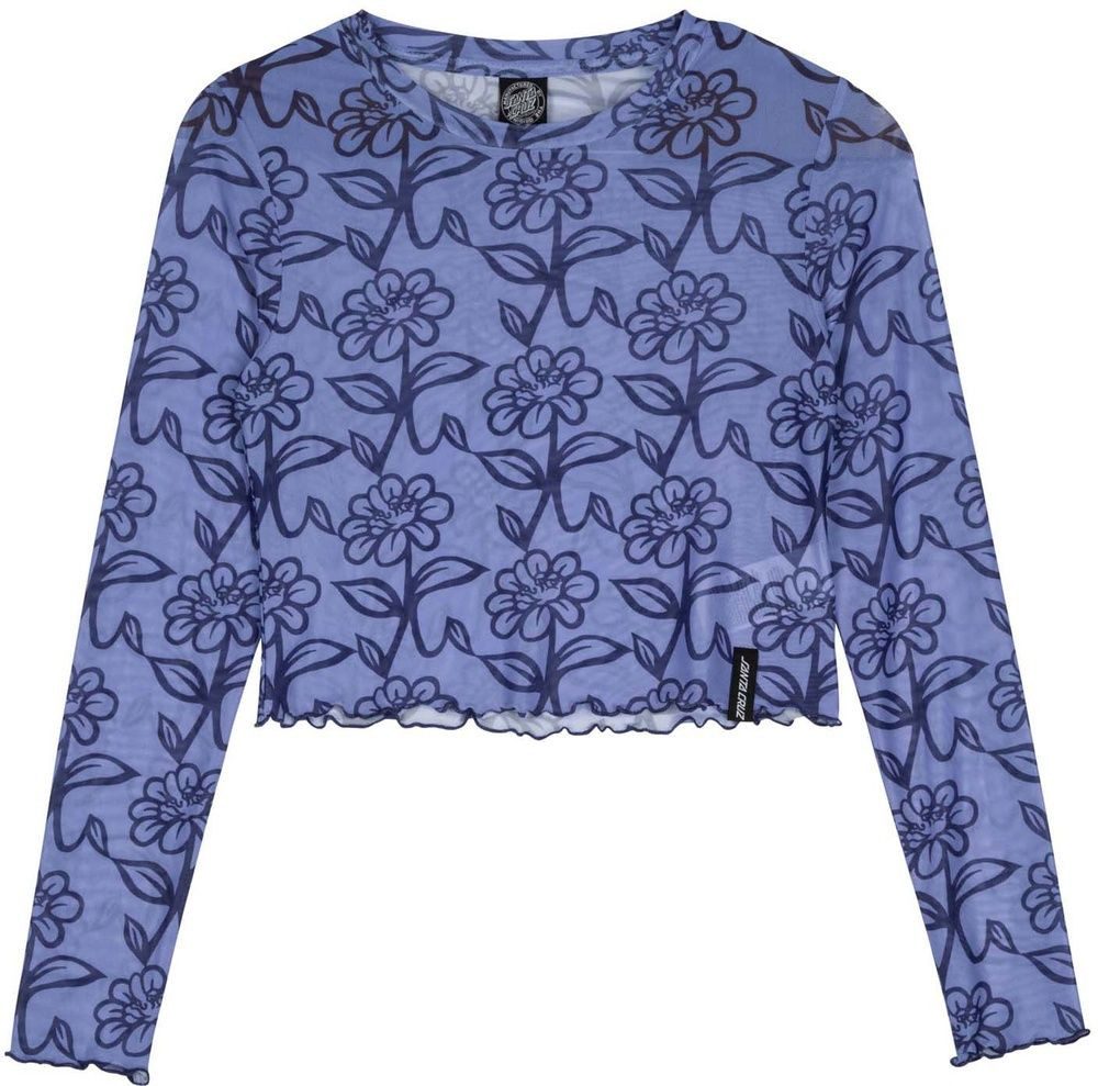 Santa Cruz Shirttop Delfino Flower Mesh Crop LS