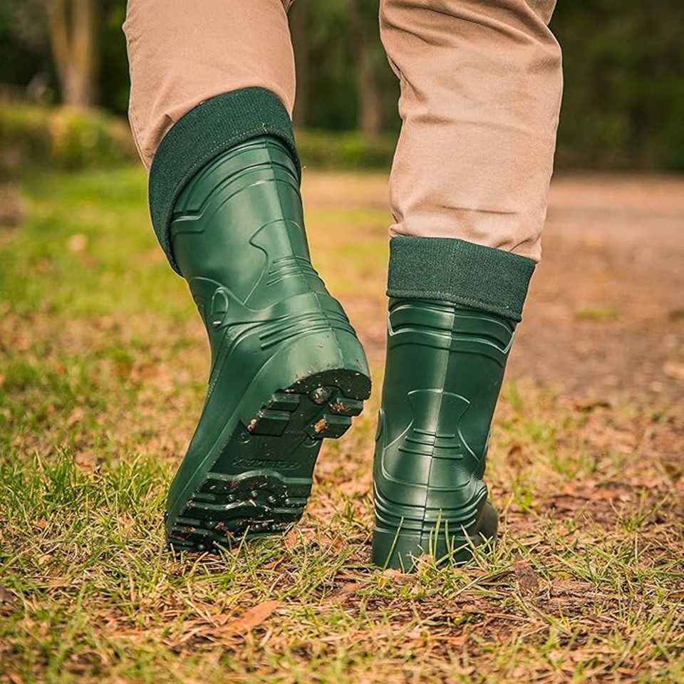 CLIMBR Leichte gefütterte Gummistiefel Herren EVA Thermo Winter Arbeit Gummistiefel