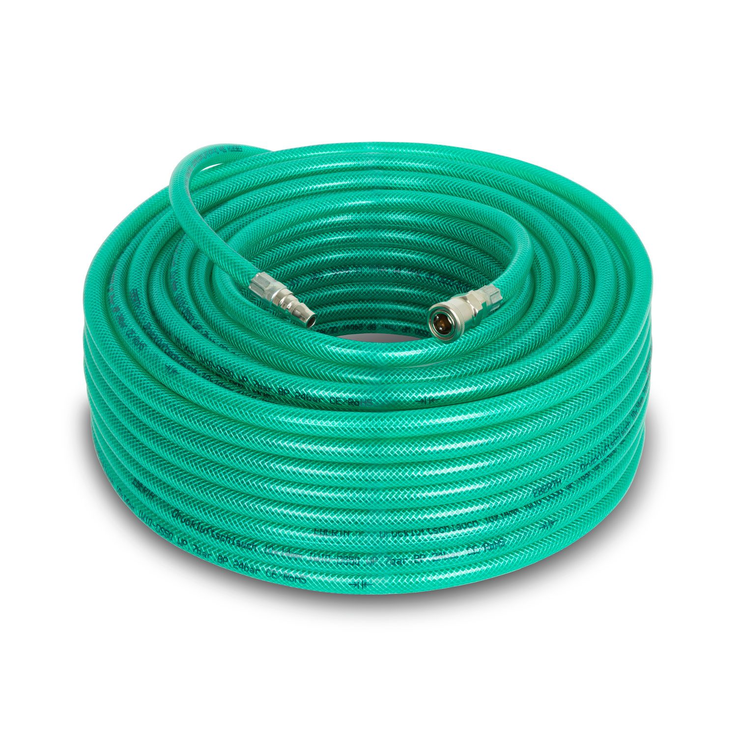 EBERTH Druckluftschlauch Länge 30m, Kompressor Schlauch mit Durchmesser 10mm x 14mm, 3/8" Kupplung, 24 bar, Druckluft Zubehör mit 3/8 Zoll Anschluss