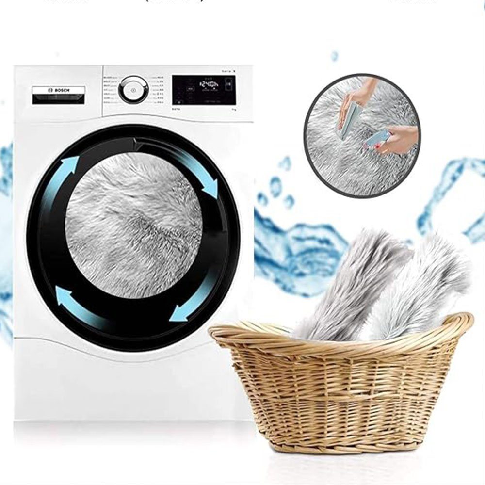 FELIXLEO Hochflor-Teppich Teppich Faux Lammfell Schaffell günstig online kaufen