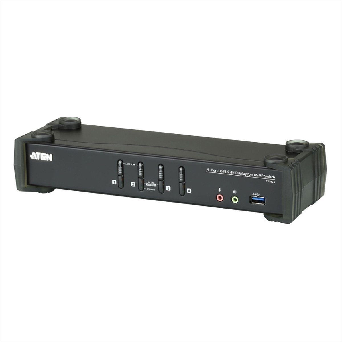 Aten CS1924 4-Port USB 3.0 4K DisplayPort KVM Switch Computer-Adapter