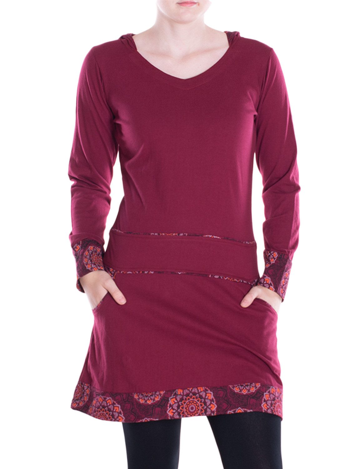 Vishes A-Linien-Kleid Damen Kleid Baumwolle Casual günstig online kaufen
