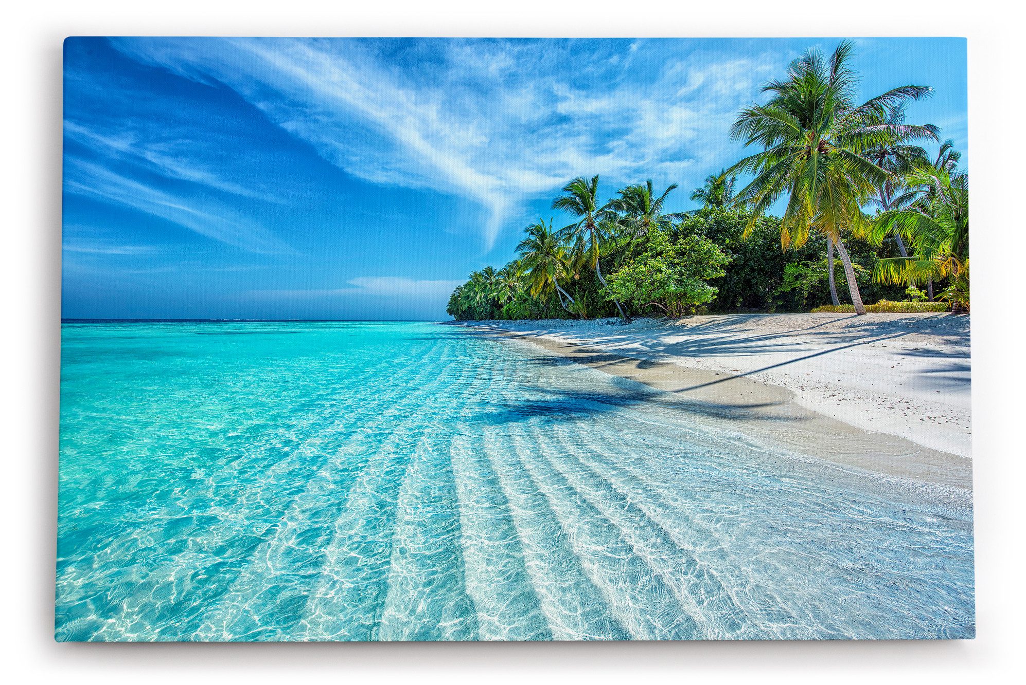 möbel-direkt.de Leinwandbild Karibik Insel Südseeparadies Palmen günstig online kaufen