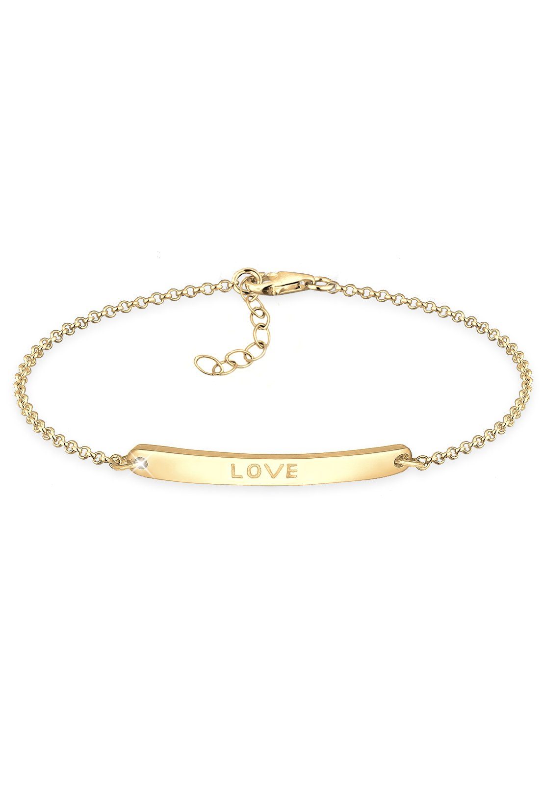 Elli Armband Love-Schriftzug 925 Sterling Silber, Love-Schriftzug