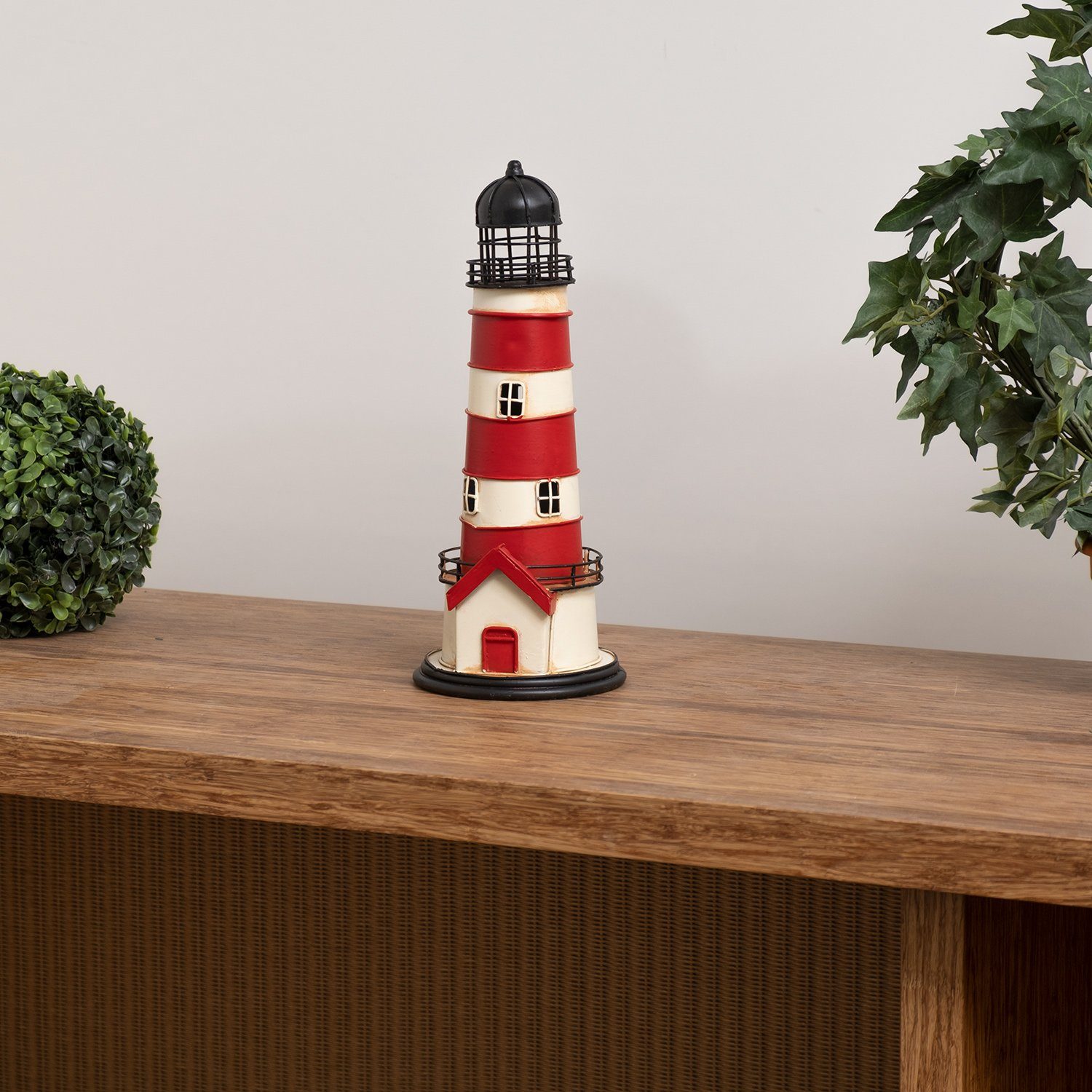 Moritz Spardose Blech-Spardose Leuchtturm rot weiß, Modell Nostalgie Antik- günstig online kaufen