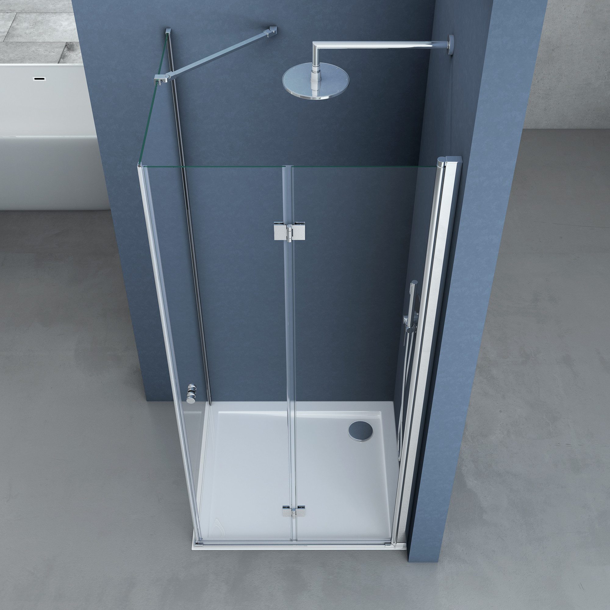 doporro Eckdusche Eck-Duschkabine Ravenna27 ESG-Sicherheitsglas inkl. Easy-Clean, BxT: 70x75 cm, Einscheibensicherheitsglas