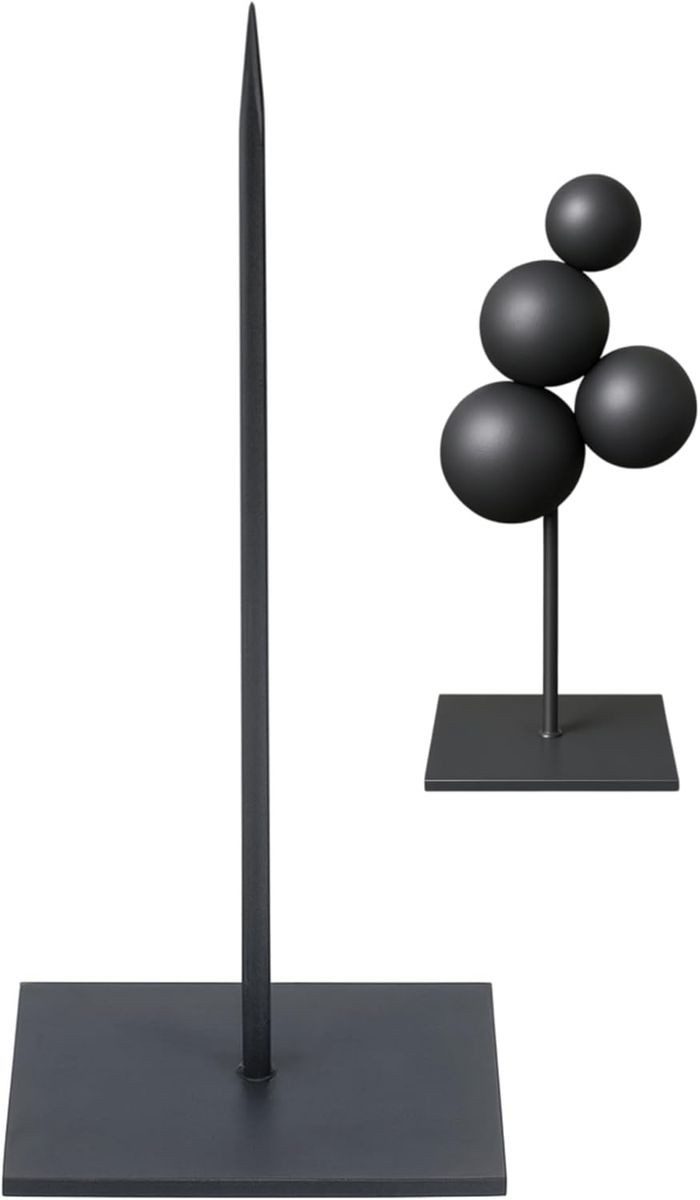 NaDeco Dekoobjekt Metallständer in Schwarz, Maße ca. 7x7x14cm Skulpturenstä günstig online kaufen