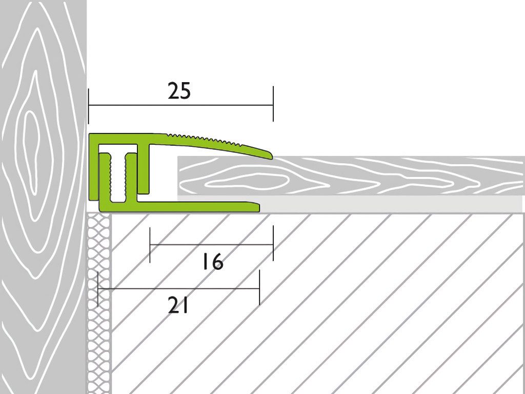 PROLINE Abschlussprofil Abschlussprofil PROVARIO Universal Edelstahl V2A gebürstet