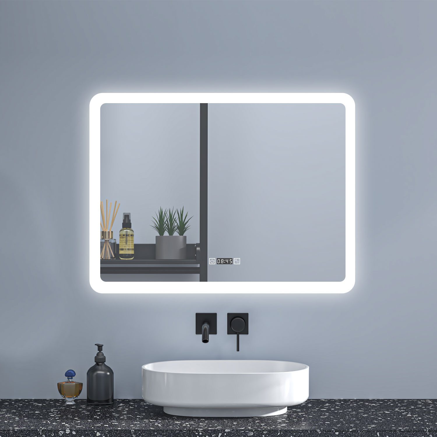 Aica Sanitär Badspiegel Wandspiegel Badezimmerspiegel Beschlagfrei+dimmbar+ günstig online kaufen