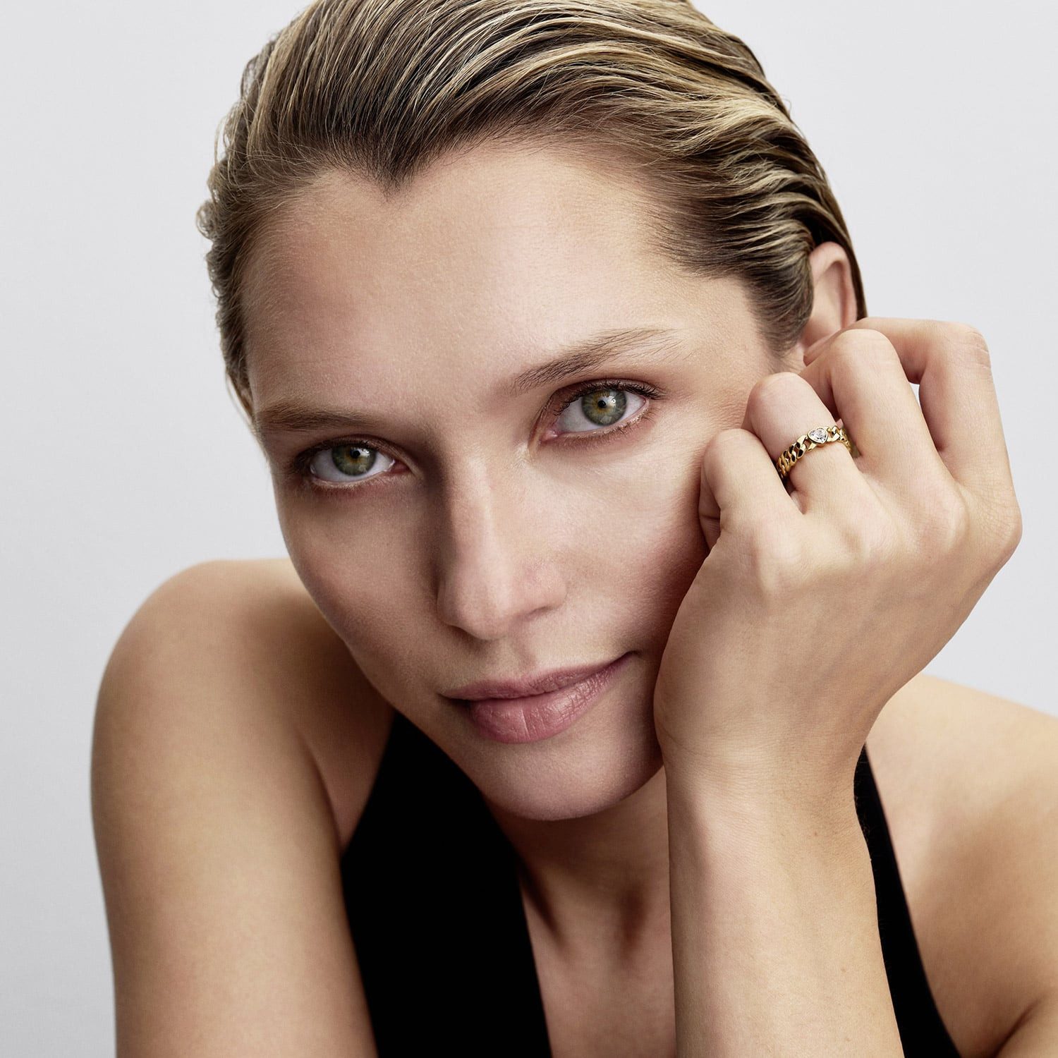 Pandora Fingerring DamenPanzerkette mit Goldfarben günstig online kaufen