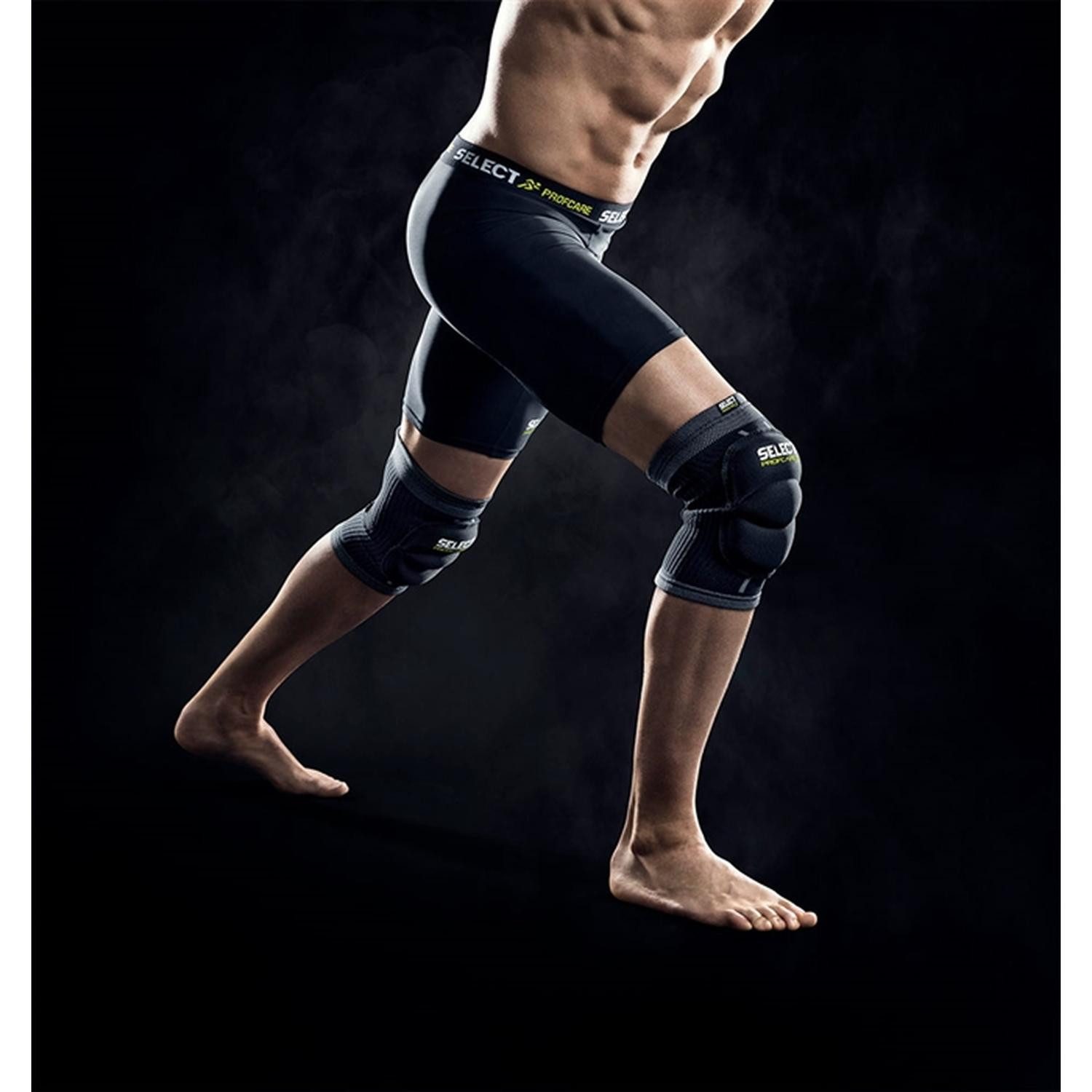 Select Herren Kompressions-Kniebandage - Schwarz, Mit Silikon-Innenfutter Für Besseren Halt
