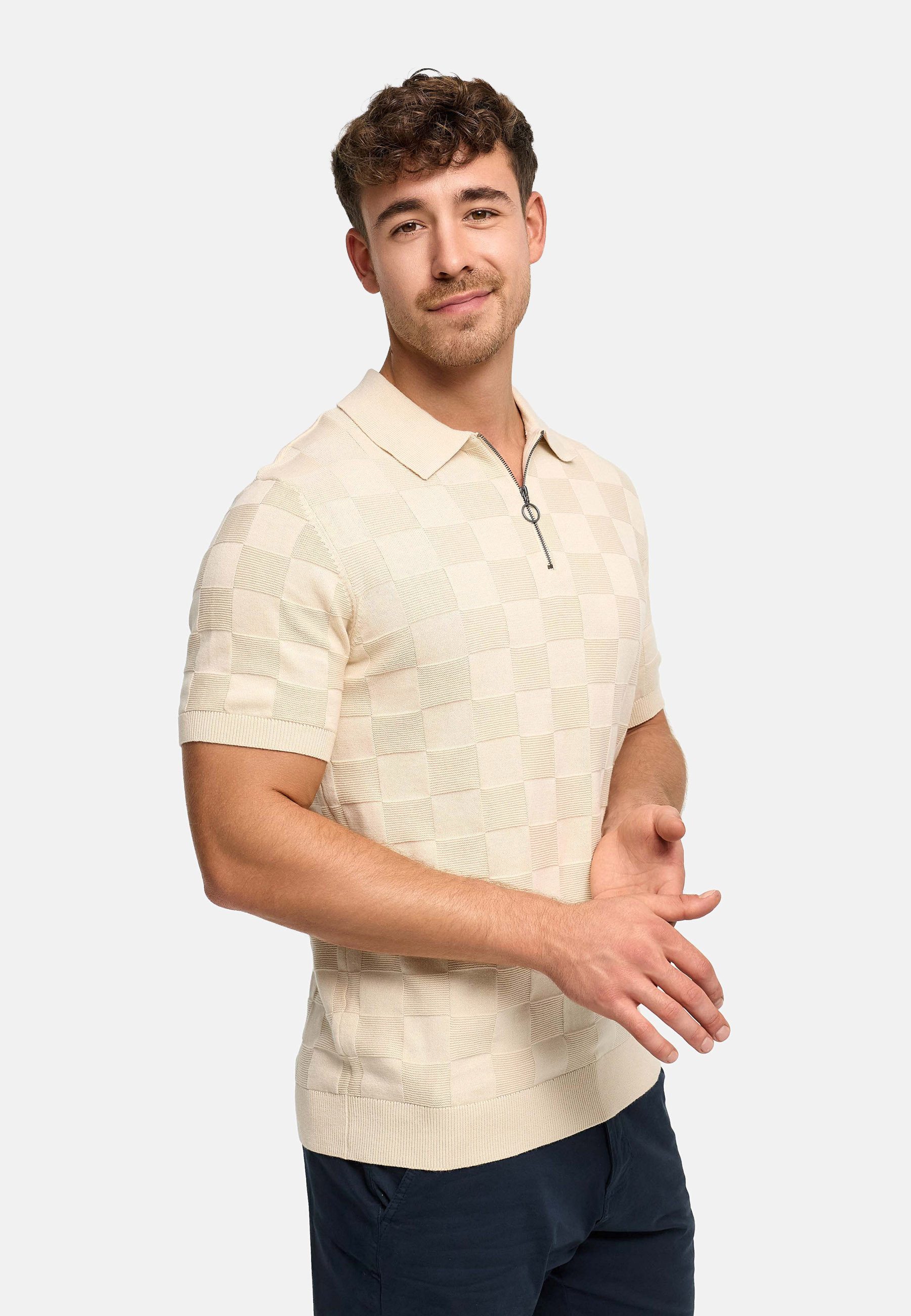 Indicode Poloshirt Herren INFras Polo Shirt Herrenshirt Strick-Polo aus Baumwolle mit Reißverschluss