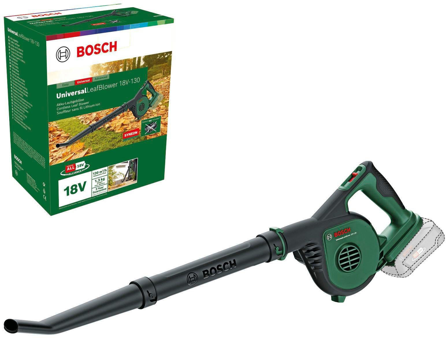 Bosch Home & Garden Akku-Laubbläser UniversalLeafBlower 18V-130, ohne Akku und Ladegerät