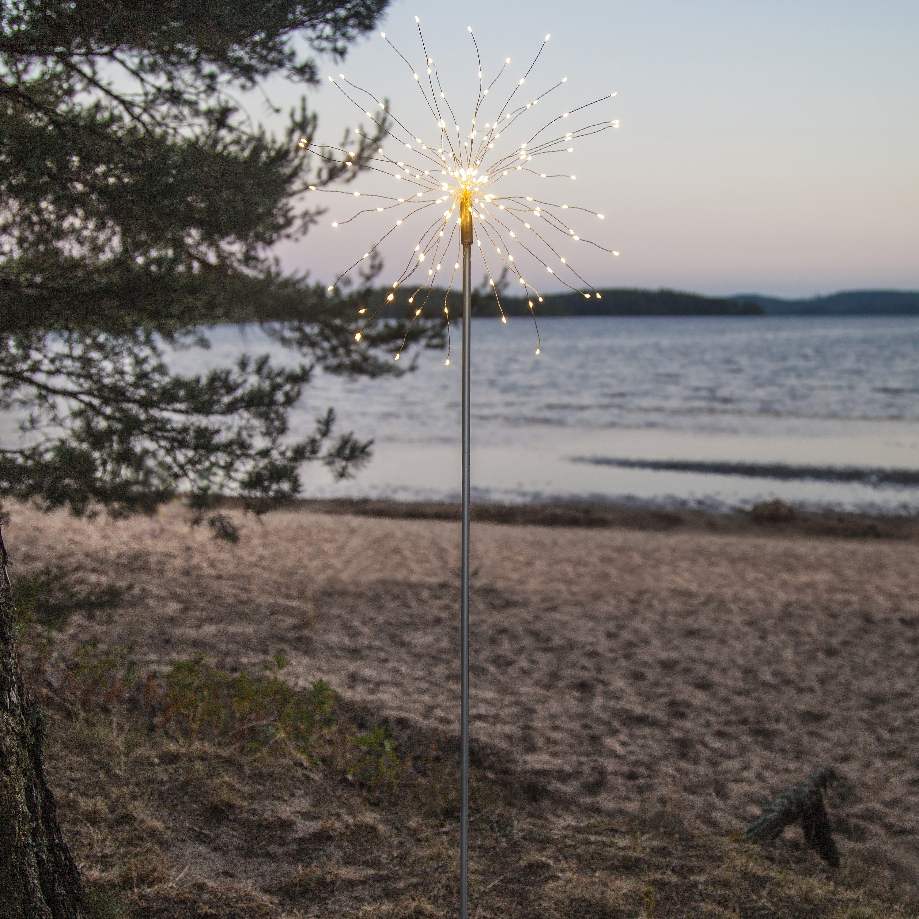 STAR TRADING LED Dekofigur Firework Outdoor, Großer LED Leuchtstab,Firework Outdoor', LED Feuerwerk, Netzbetrieb