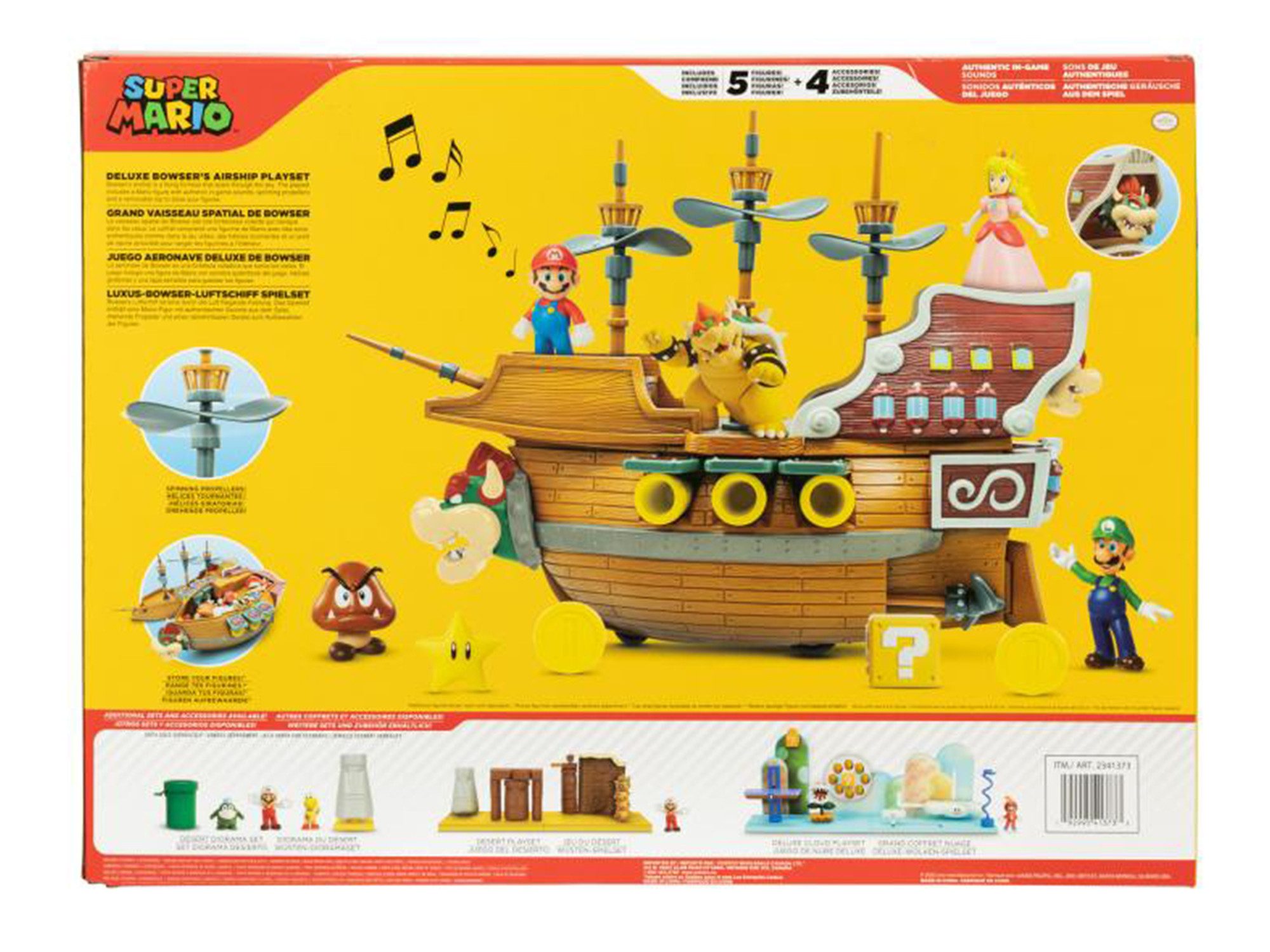 Nintendo Spielzeug-Schiff Nintendo Super Mario Deluxe Spielset - Bowser´Schiff - inkl. 5 Figuren, (6-tlg) – Bild 4 von 5