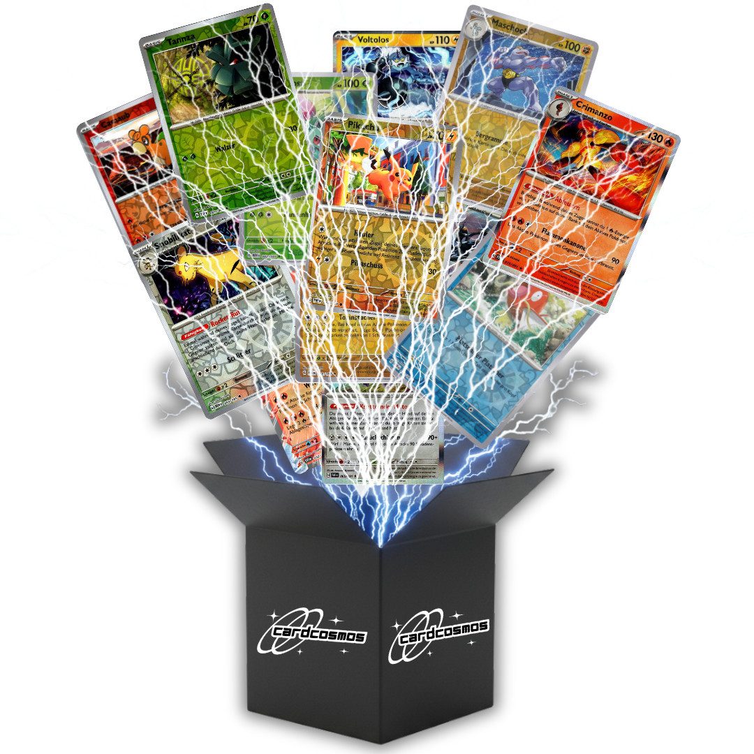 The Pokémon Company Sammelkarte Pokémon Karten Set Deutsch – Holo Karten 20/50/100 inkl. 100 Hüllen