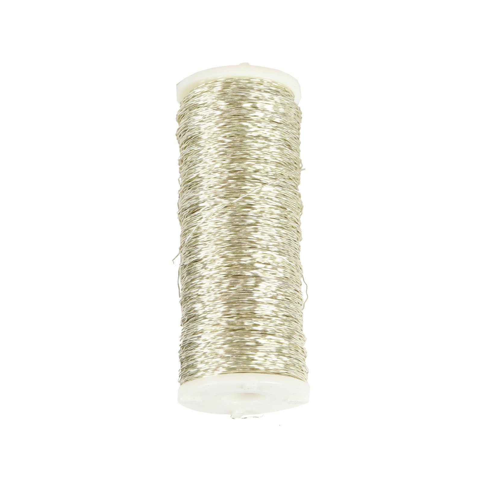 Draht Bouilloneffektdraht Spule champagner - 05 - 0,30 mm 140 m 100 g