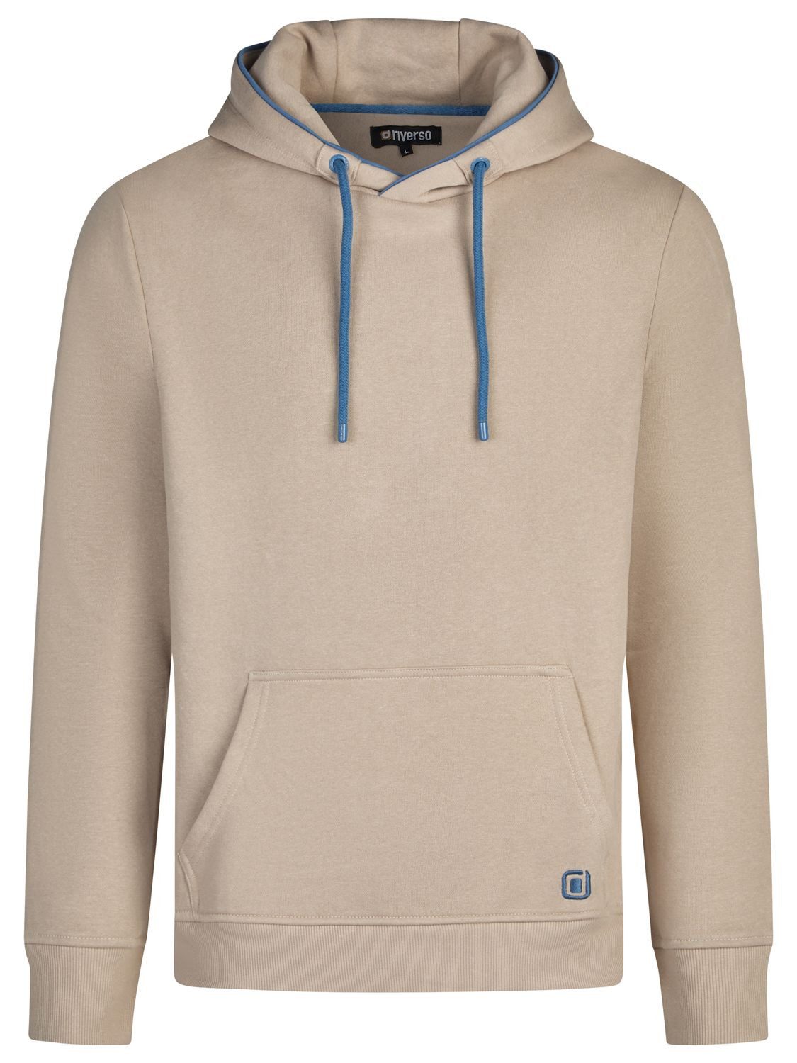 riverso Kapuzenpullover Herren Hoodie RIVSandro Regular Fit Longsleeve Sweatshirt mit Cross-Over-Kragen und Kängurutasche