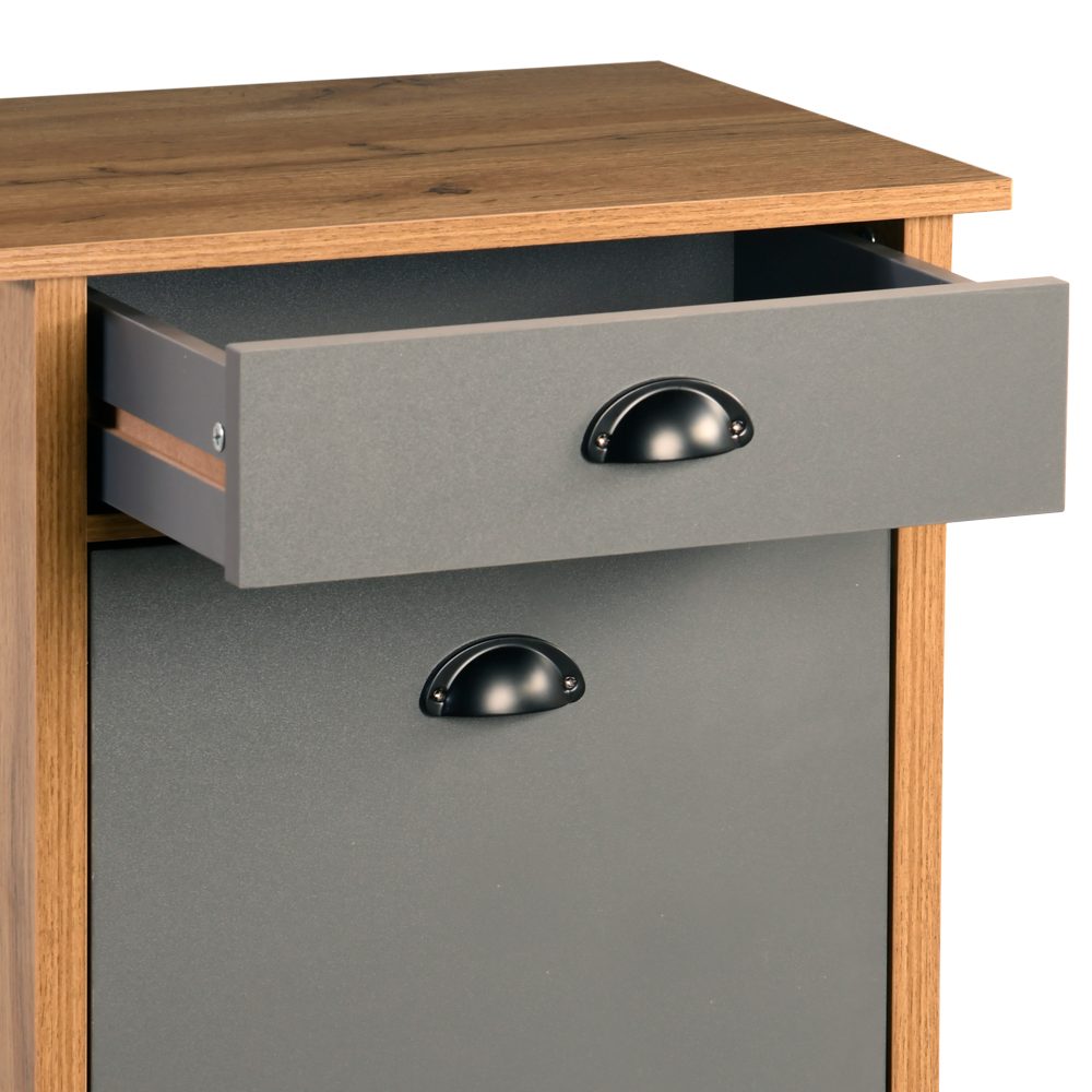 KESPER® Küchenwagen Rollwagen inkl. Abfalleimer, oak, FSC