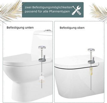 EUGAD WC-Sitz (1-St), Toilettendeckel mit Absenkautomatik D Form Weiß