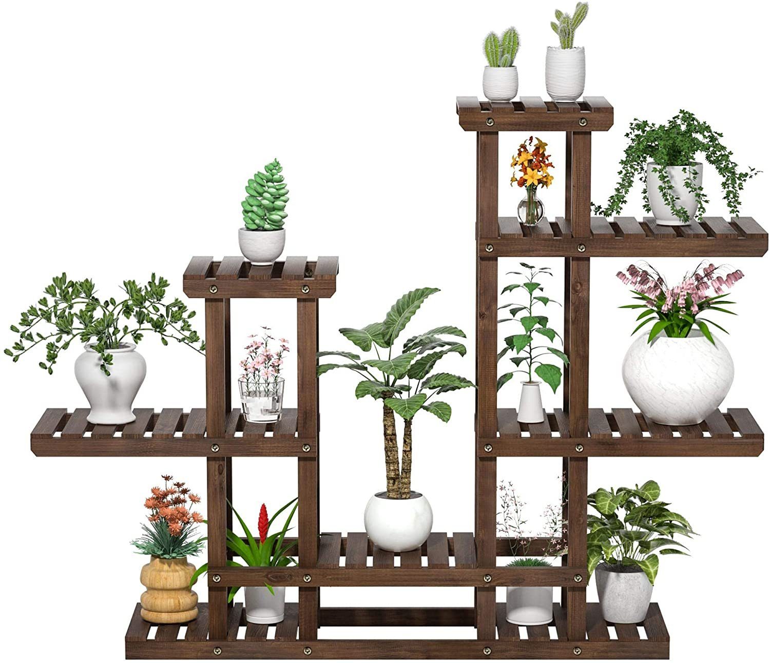 Yaheetech Blumenständer, Pflanzentreppe Holz 6 Ebenen günstig online kaufen