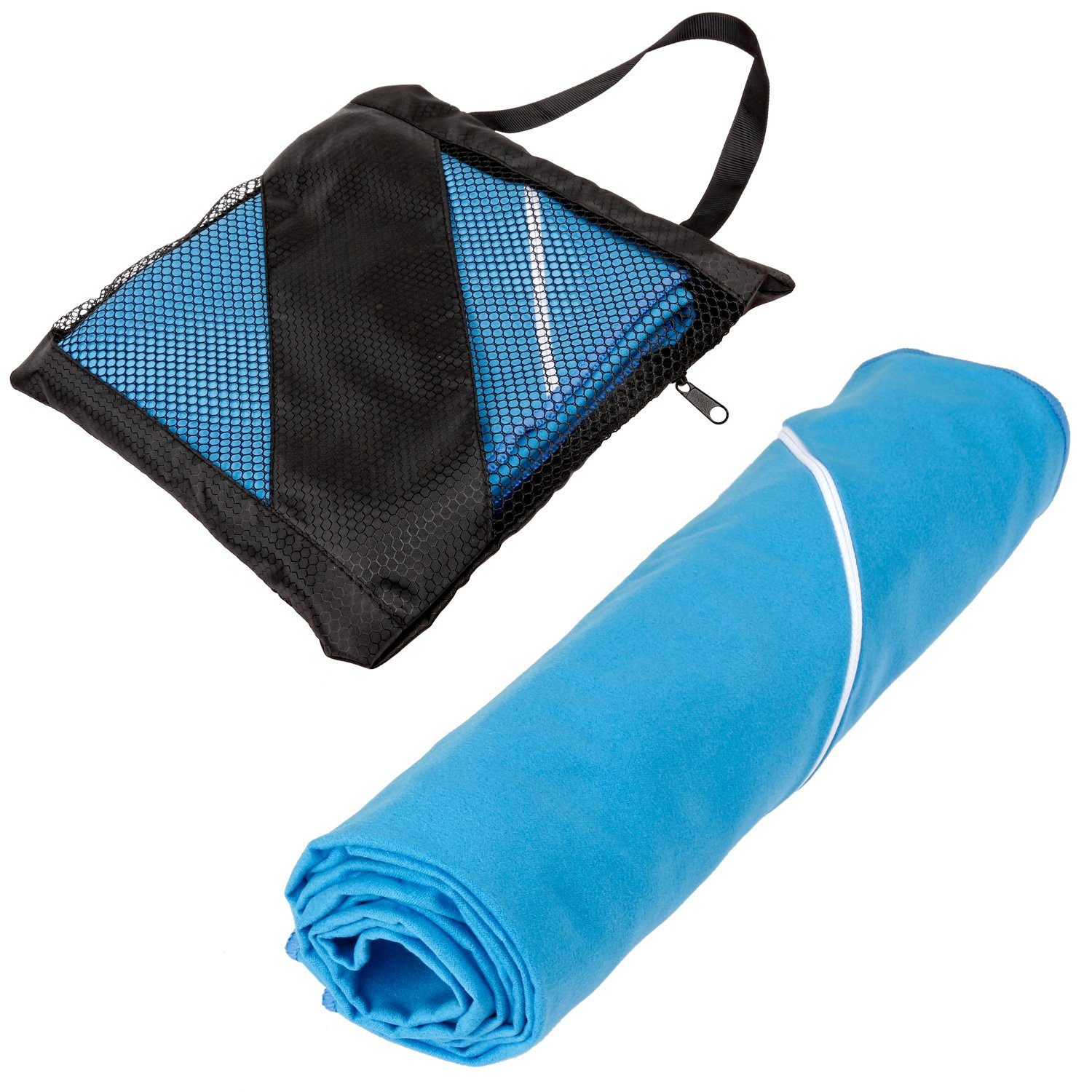 Mach1 Sporthandtuch Mikrofaser Sport Handtuch – kompakt & schnell trocknend, (1-St), Mit Reißverschlussfach – Bild 4 von 5