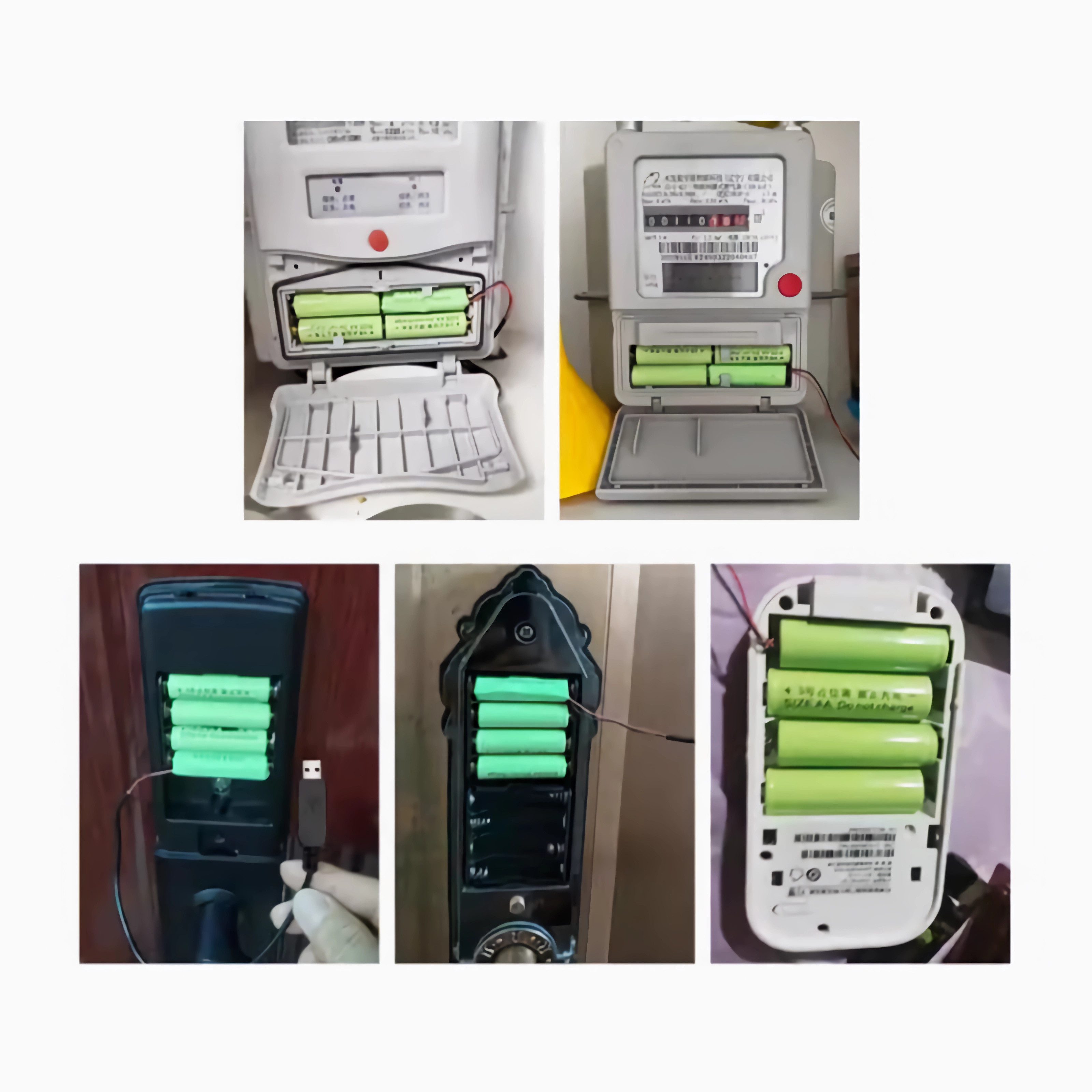 Bolwins L55 USB zu 4x AA Batterie Adapter 5V 100cm Kabel für Radio Led Gerät USB-Kabel