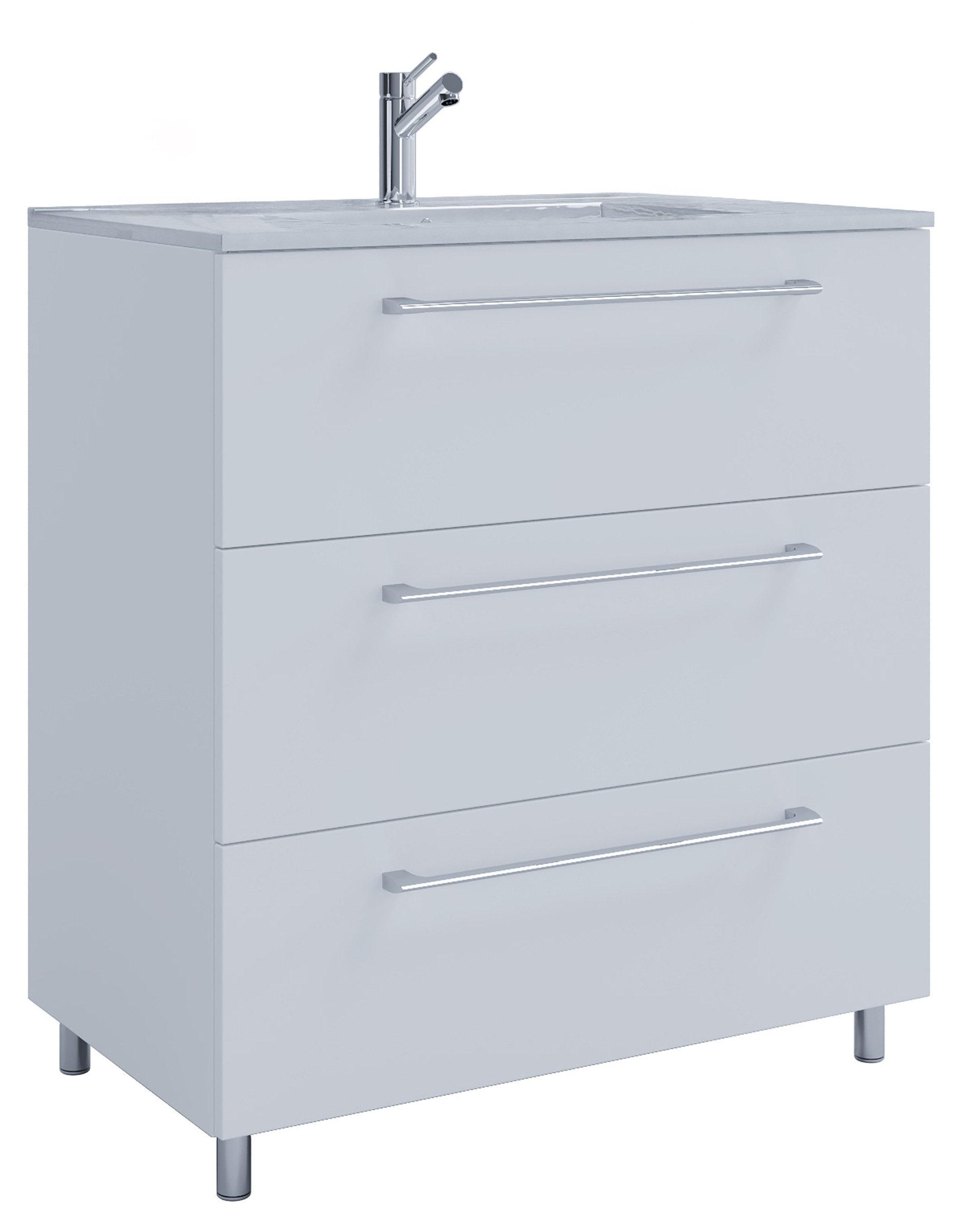 VCM Badmöbel-Set 2-tlg. Waschplatz Waschtisch Badinos 3 Schublade, (2-St., günstig online kaufen