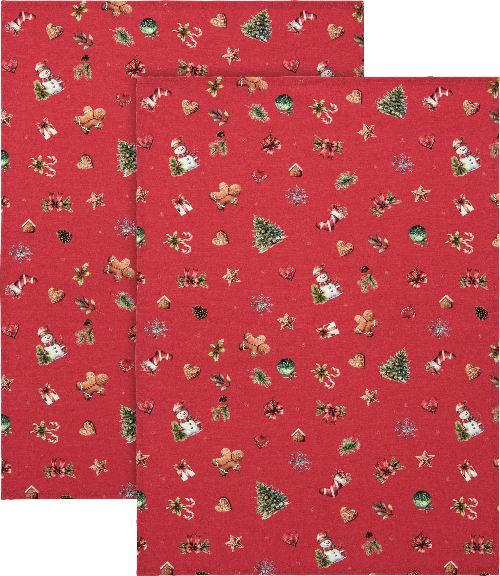 Erwin Müller Geschirrtuch Geschirrtuch "Noel" 2er-Pack, Baumwolle Motiv günstig online kaufen