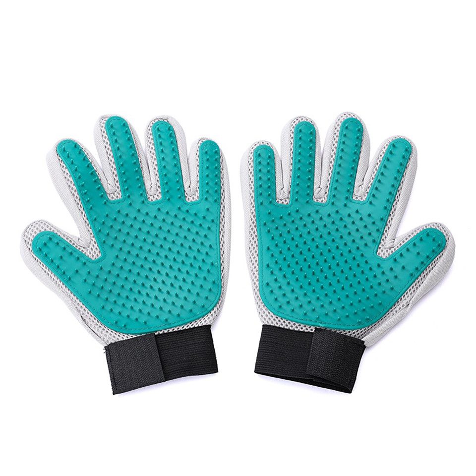 Ledander Fellpflegehandschuh Fellpflege-Handschuh, Hundepflegebürstenhandschuh mit 259 Spitzen, (2-tlg), Katzen Massagehandschuh für langes/kurzes Haar
