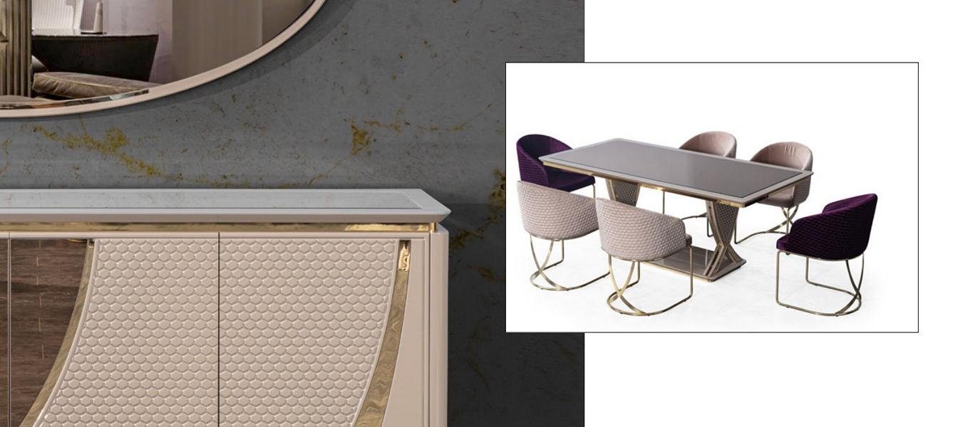 Esszimmer Design italienischer Luxus Tisch Stil Holz Esstisch, Möbel Esstisch JVmoebel