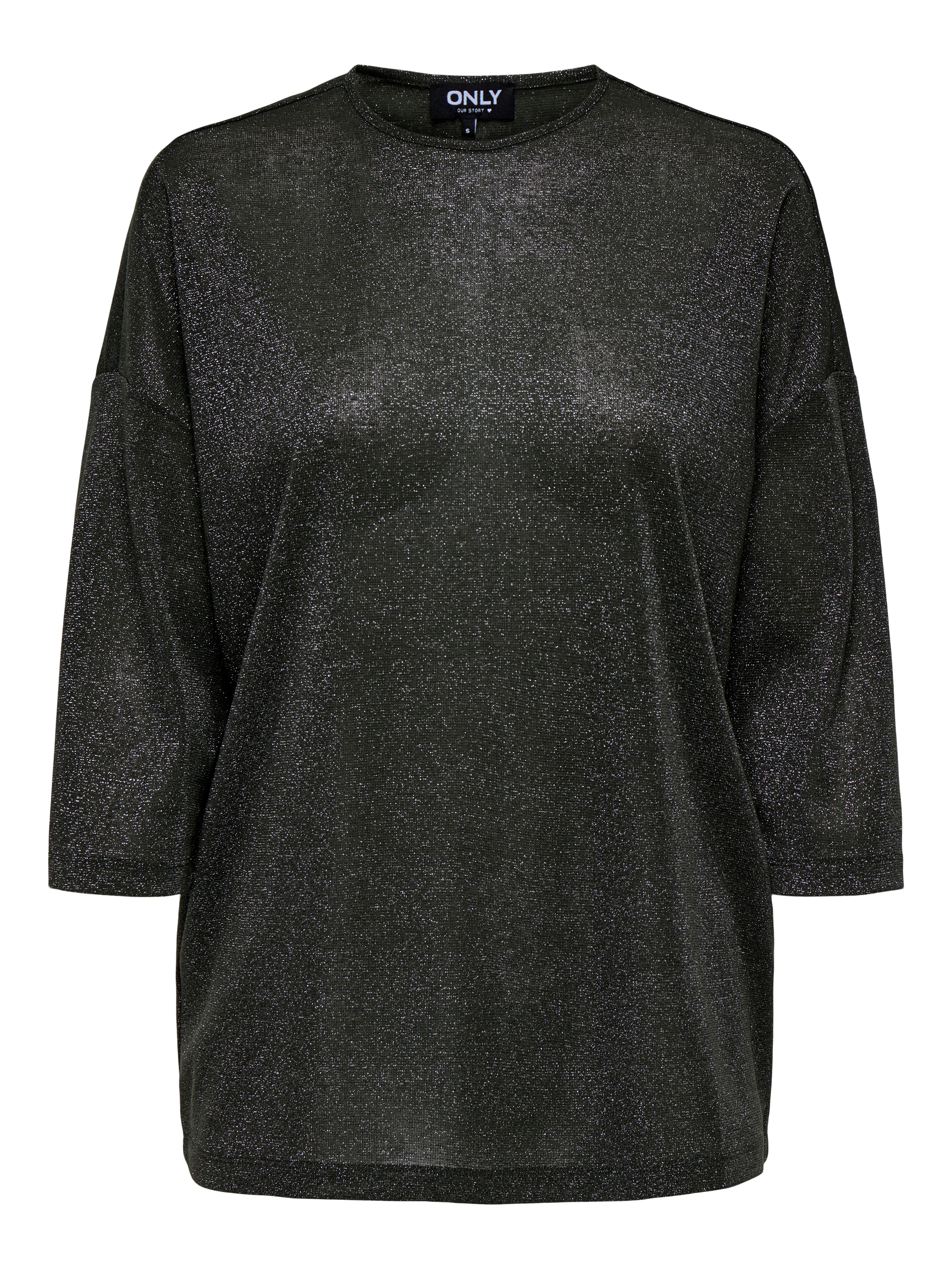 3/4-Arm-Shirt ONLSILVERY GLAMOUR LUREX 3/4 TOP JRS