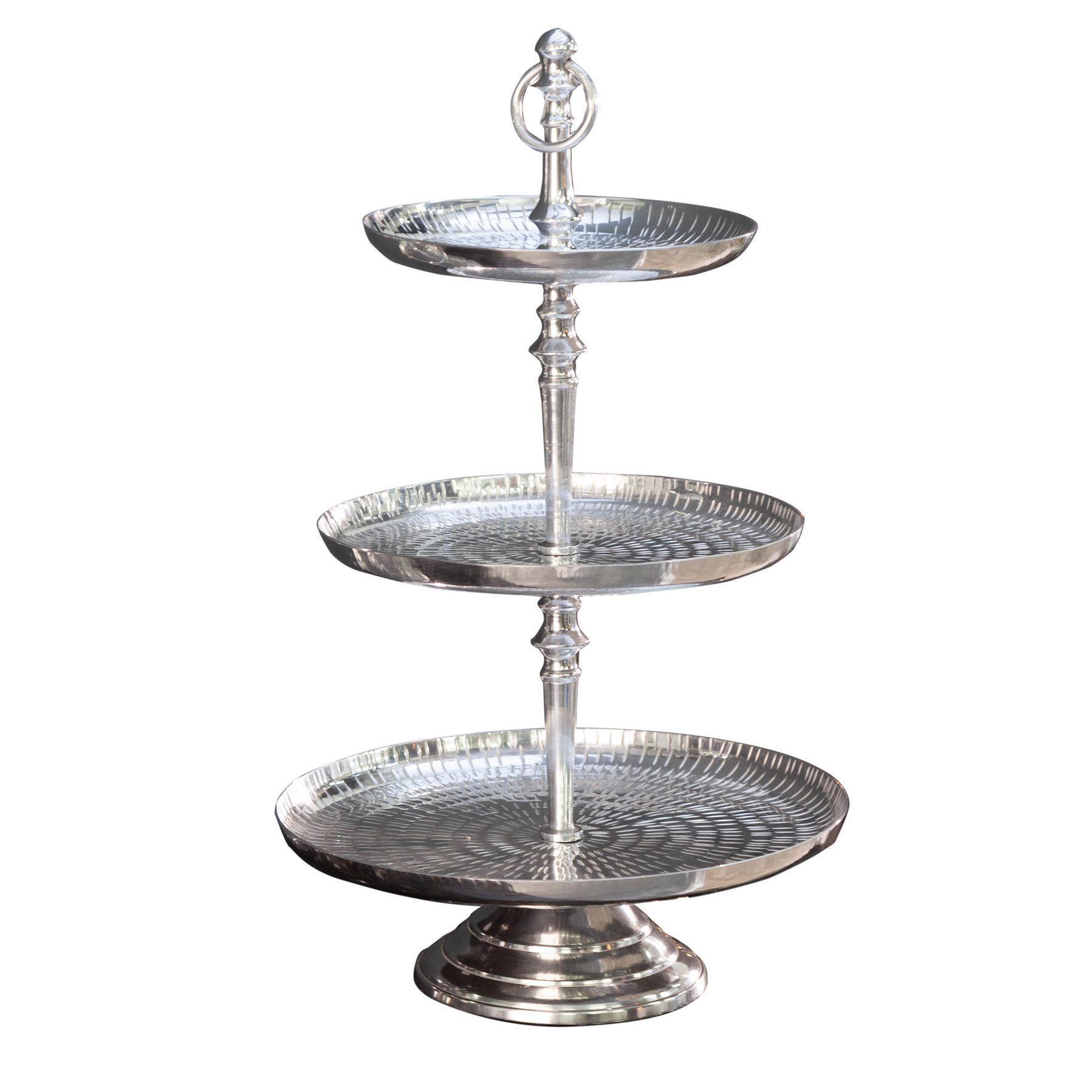 riess-ambiente Dekoetagere ORIENT VARIANTENWAHL silber, Hammerschlag-Design günstig online kaufen