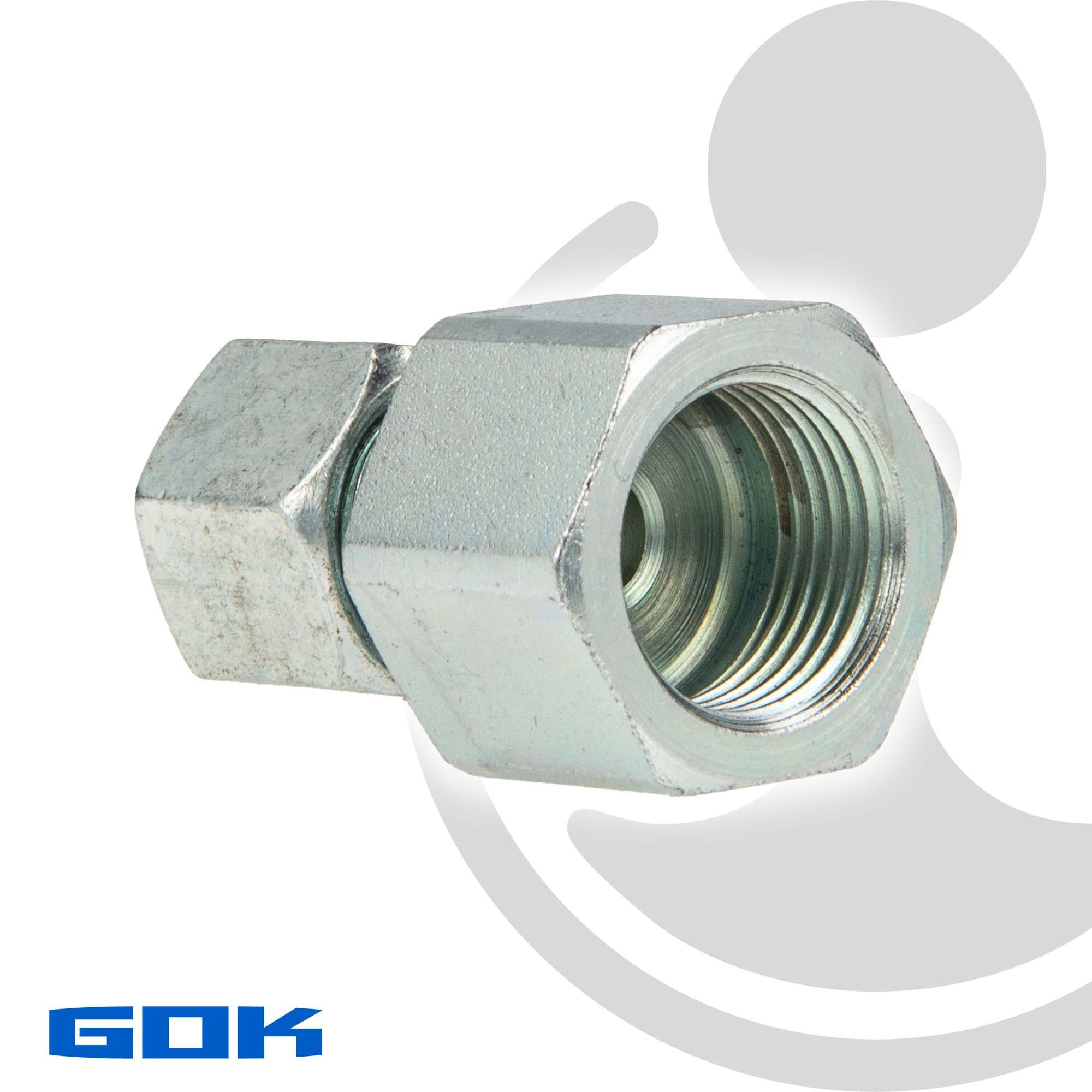 GOK Wasserrohr Schneidringverschraubung Typ GAI - Gerade Verschraubung mit Innengew., 1/4 Zoll IG x Ø 10 mm Schneidring Messing