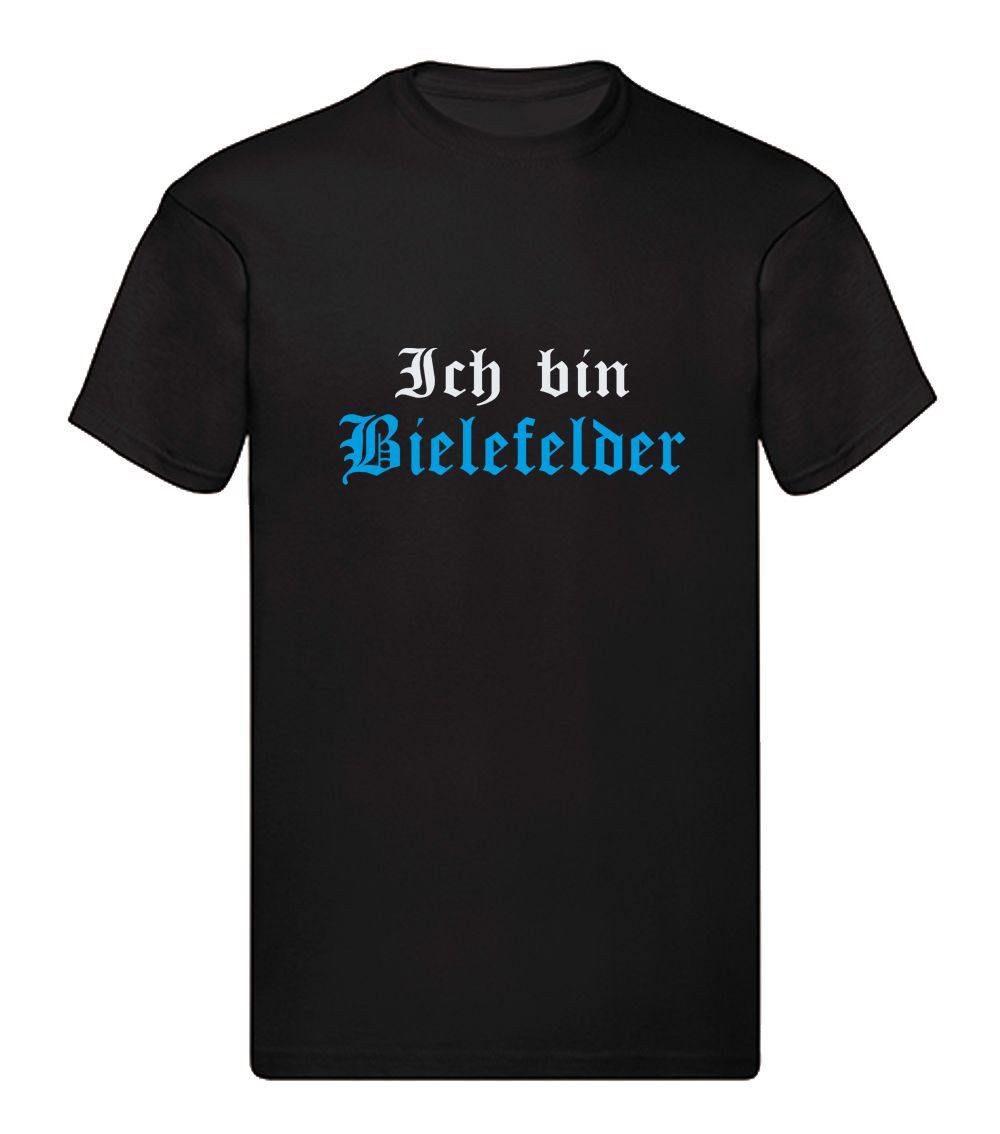 G-graphics T-Shirt Ich bin Bielefelder – ein Leben lang mit Rückendruck (1-tlg) Herren T-Shirt mit einem Motiv für den echten Fan