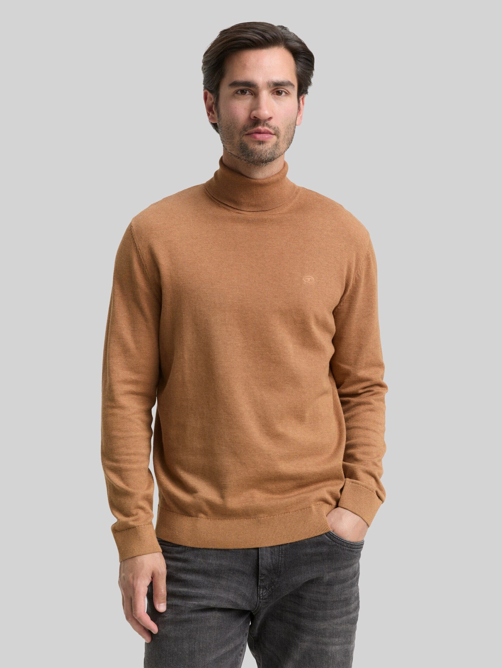 TOM TAILOR Strickpullover Pullover & Strickjacken Rollkragenpullover aus Baumwolle