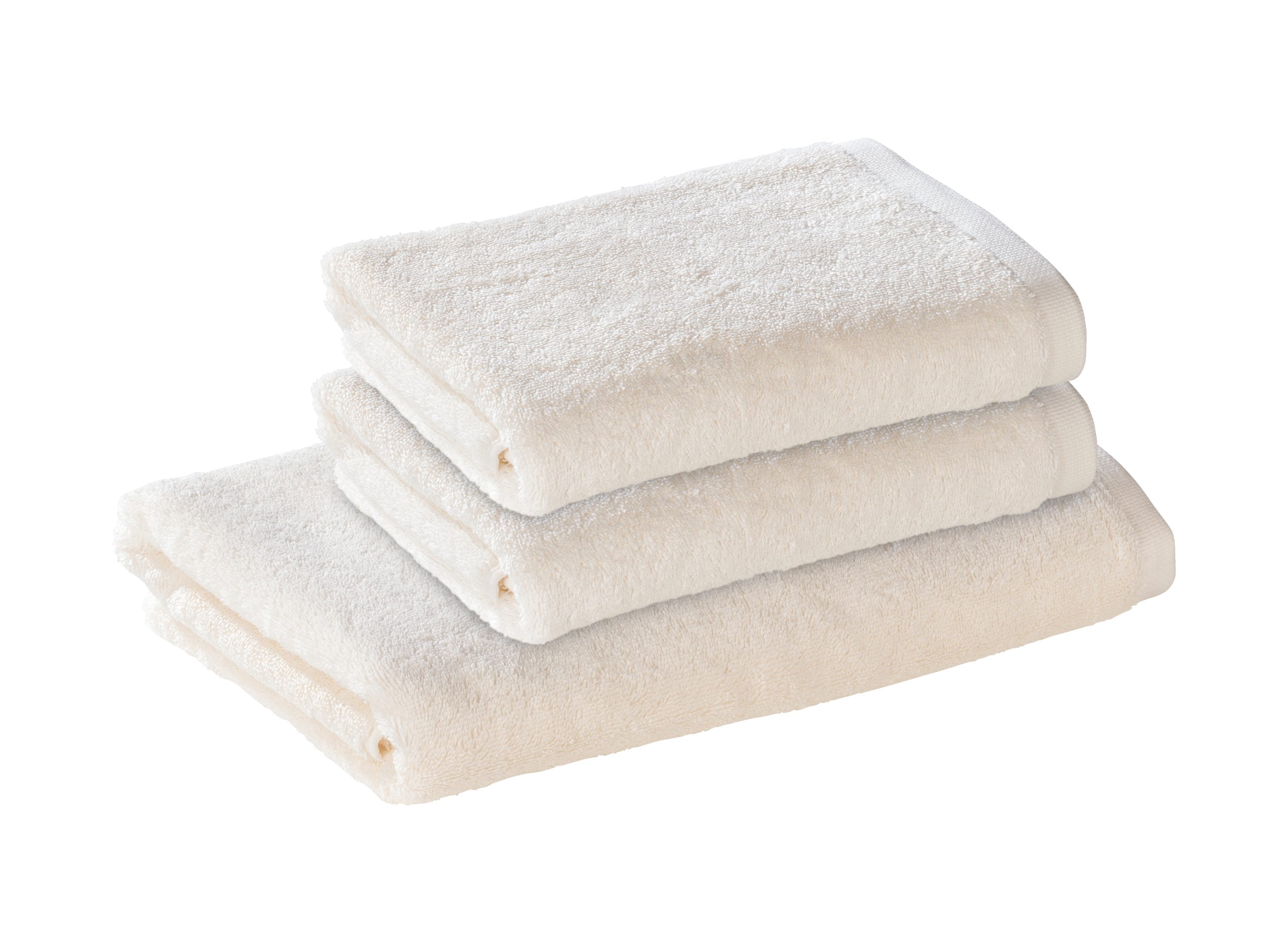 Bomlins Handtuch Set Handtücher aus 100% original ägyptische GIZA Baumwolle 650 g/m², (Royal Set, 3-tlg), Kleines deutsches Familienunternehmen -> Spüren Sie die Qualität Beige