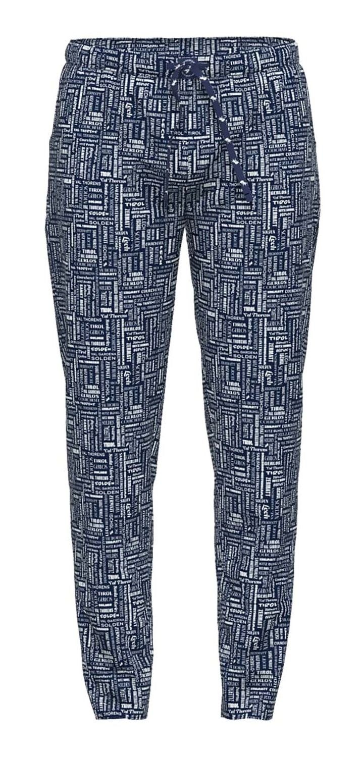 Homewear - Pyjamahose Fish NAMED named Skigebiet Hose, FISH A - A Fred Schrift Schlafanzug FRED Schlafanzug -