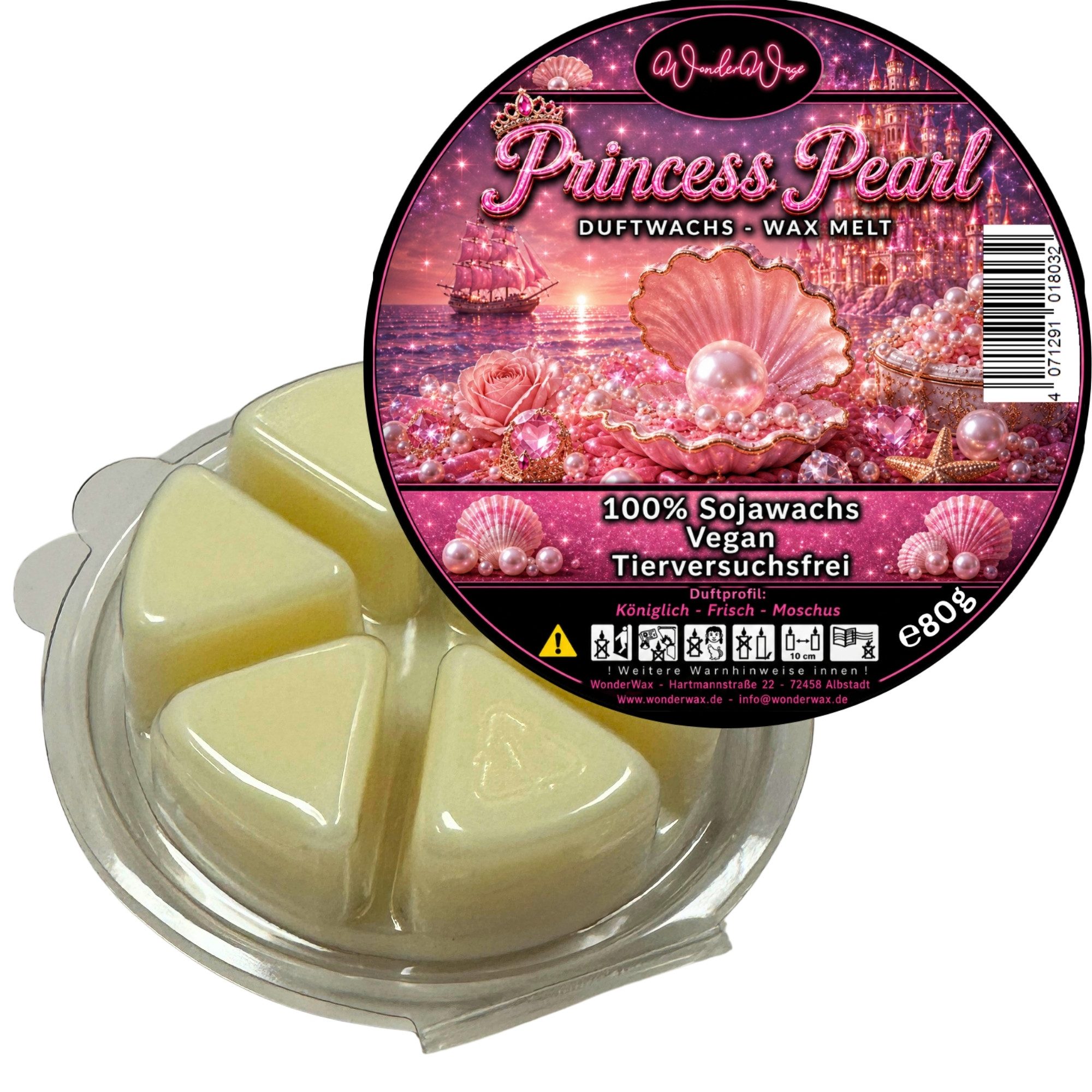 WonderWax Duftwachs WonderWax® Duftwachs Kreis 6 pcs (Princess Pearl), Duftrichtung: Princess Pearl