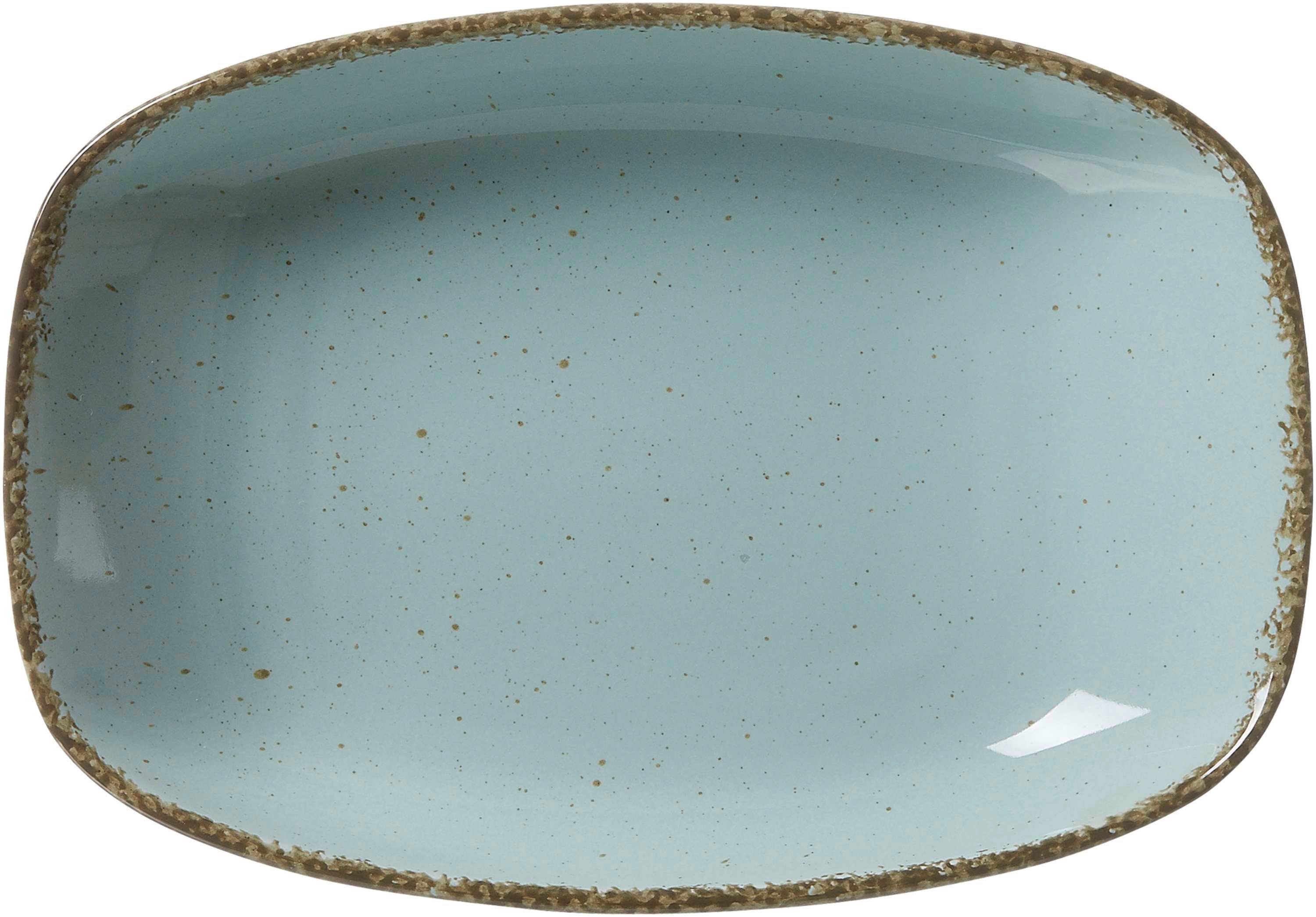 Ritzenhoff & Breker Teller Suppenteller Teller Casa Porzellan blau 23 x 16 x 4 cm, (1 St), Spülmaschinefest