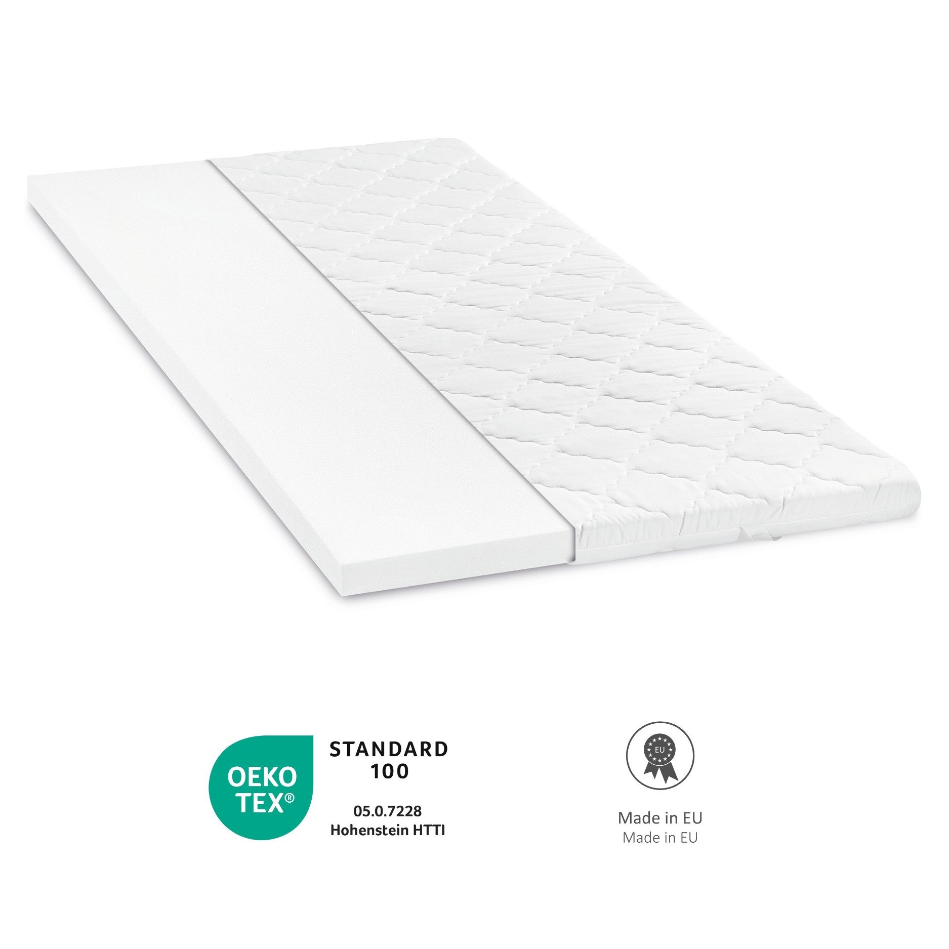 Bodyprotect, Topper aus Kaltschaum, 6 cm hoch, Komfortschaum, mit 4 elastis günstig online kaufen