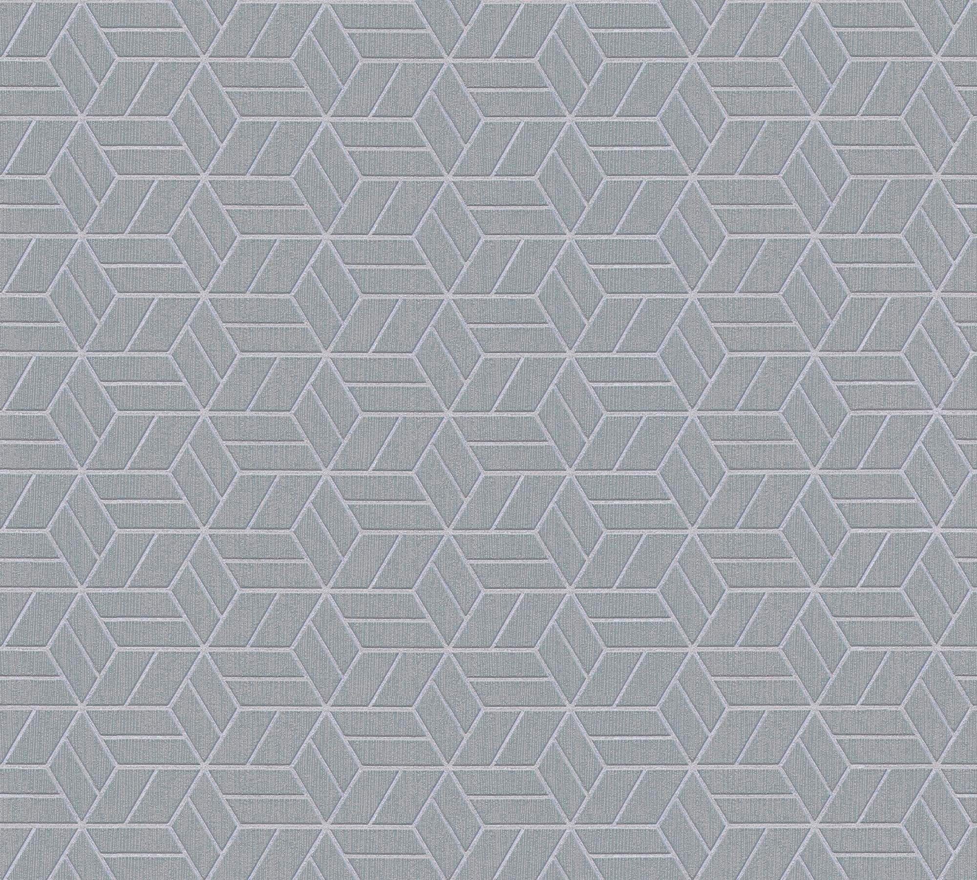 living walls Vliestapete Metropolitan Stories Lizzy London, strukturiert, 3D-Optik, geometrisch, grafisch, Grafik Tapete Geometrisch Metallic Tapeten Wohnzimmer Schlafzimmer
